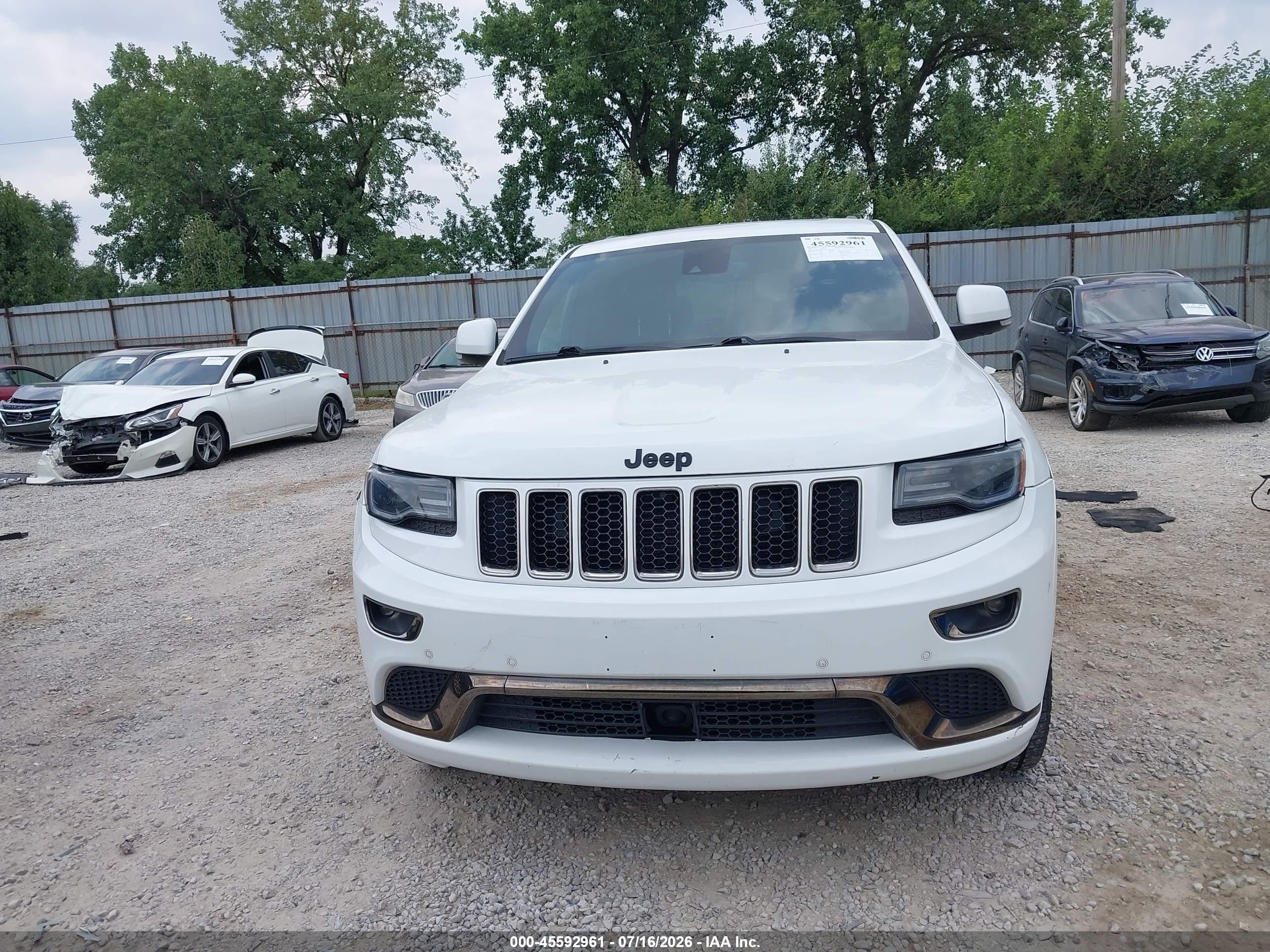 2015 Jeep Grand Cherokee High Altitude Белый vin: 1C4RJFCG4FC130757