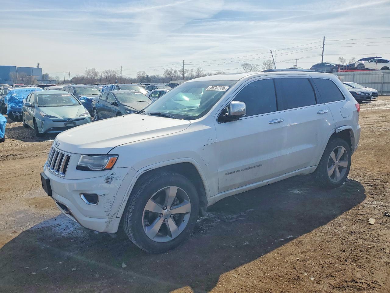 2015 Jeep Grand Cherokee Overland White vin: 1C4RJFCG4FC131259