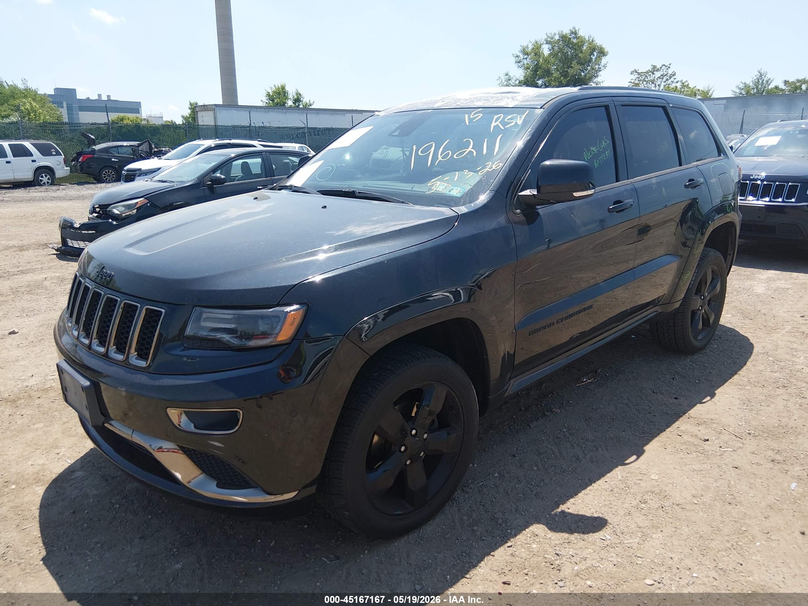 2015 Jeep Grand Cherokee High Altitude Black vin: 1C4RJFCG4FC196211