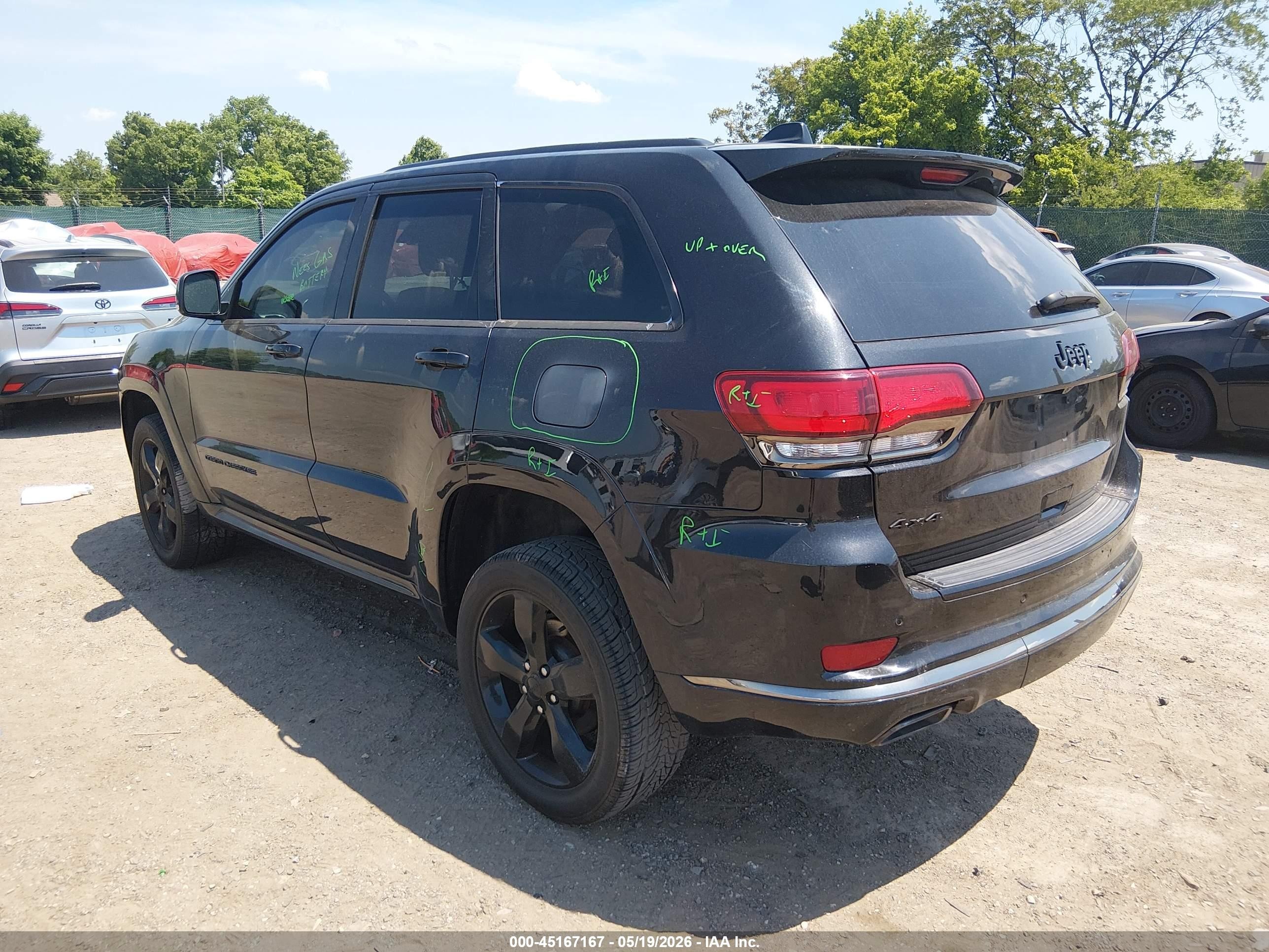 2015 Jeep Grand Cherokee High Altitude Black vin: 1C4RJFCG4FC196211