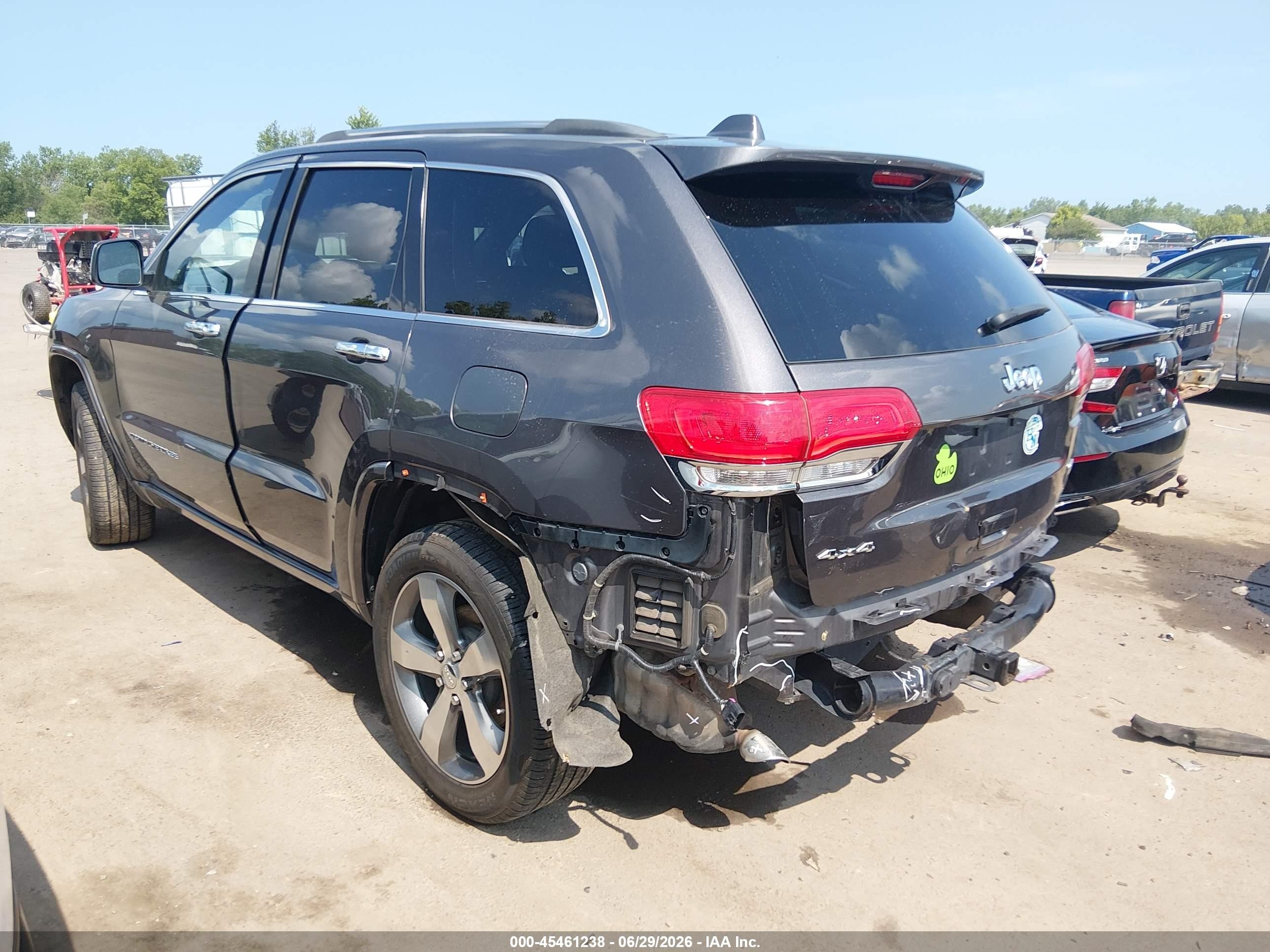 2015 Jeep Grand Cherokee Overland Gray vin: 1C4RJFCG4FC237369