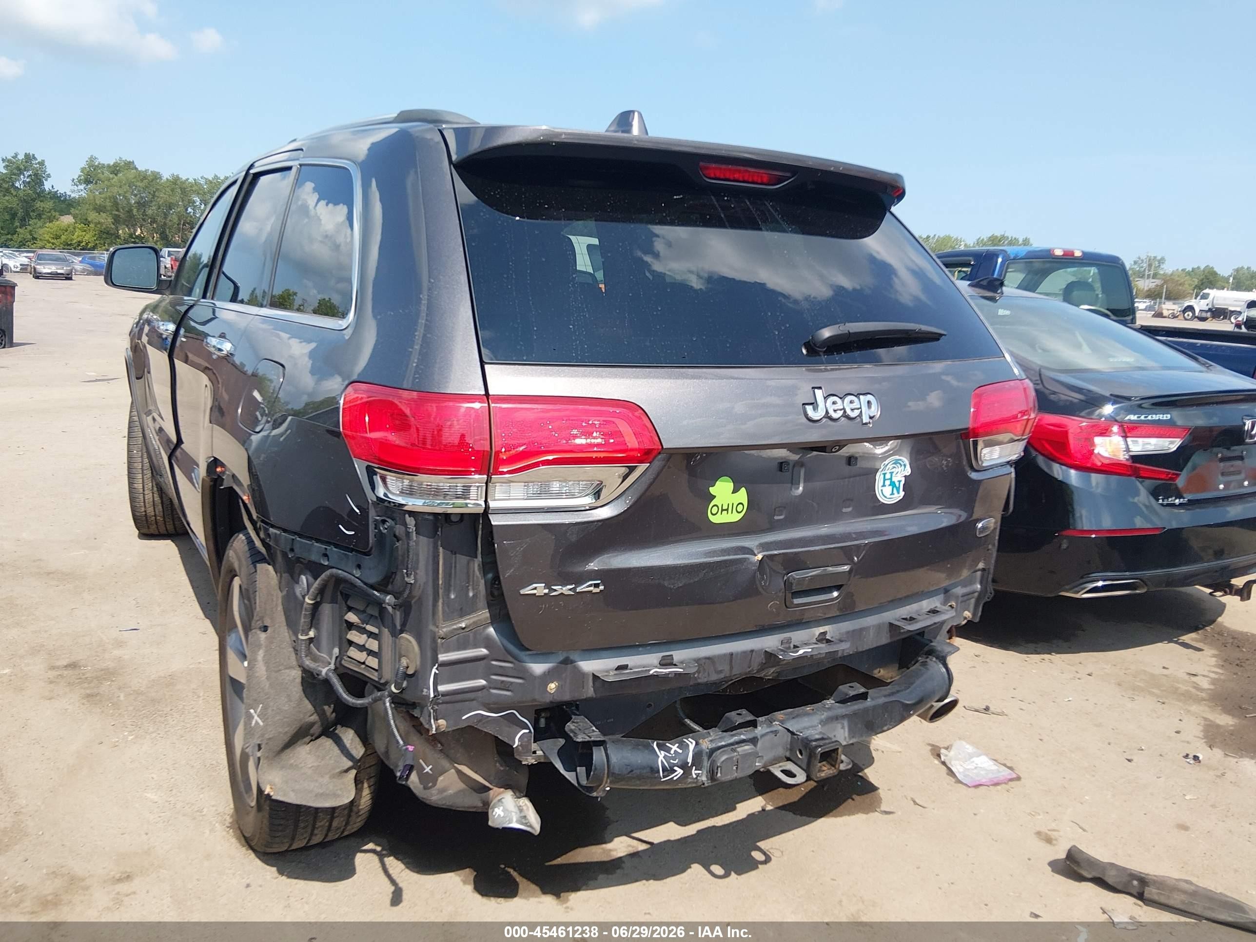 2015 Jeep Grand Cherokee Overland Gray vin: 1C4RJFCG4FC237369