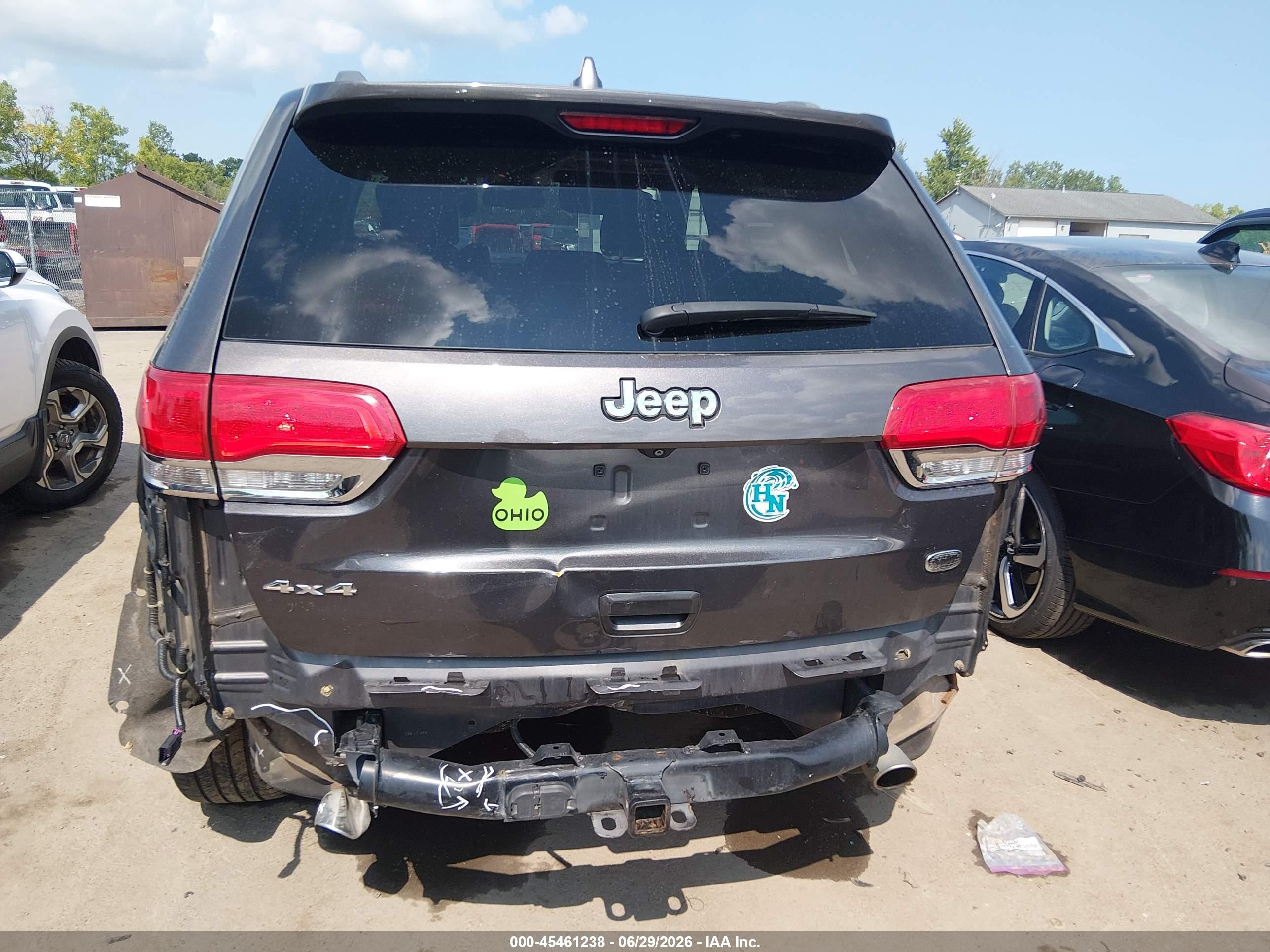 2015 Jeep Grand Cherokee Overland Gray vin: 1C4RJFCG4FC237369