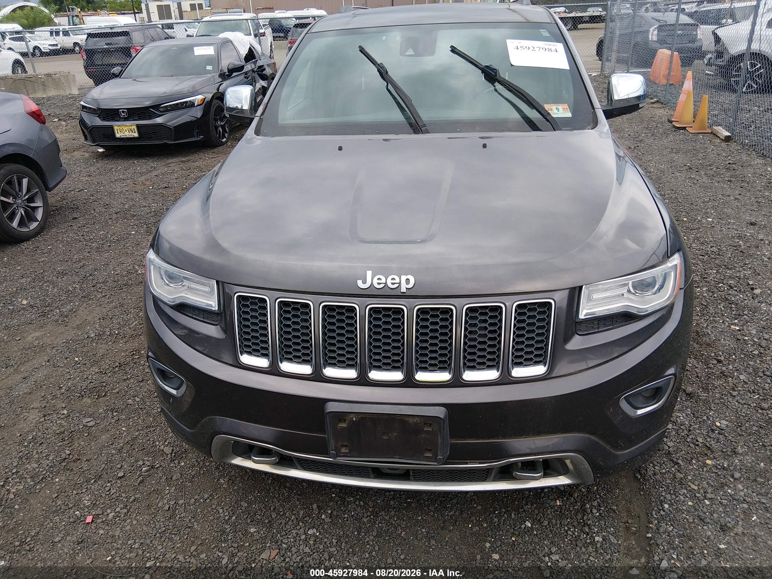2015 Jeep Grand Cherokee Overland Gray vin: 1C4RJFCG4FC609857