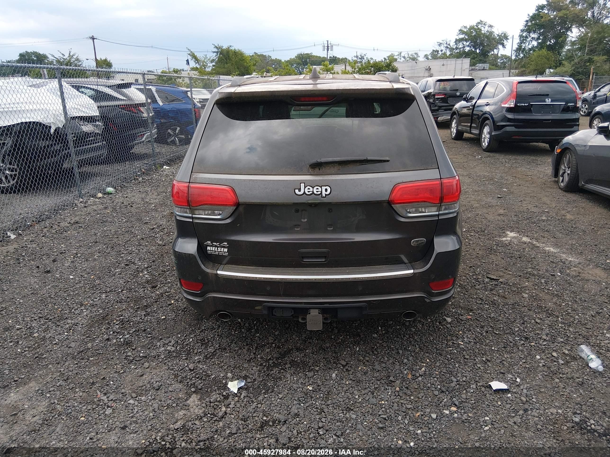 2015 Jeep Grand Cherokee Overland Gray vin: 1C4RJFCG4FC609857