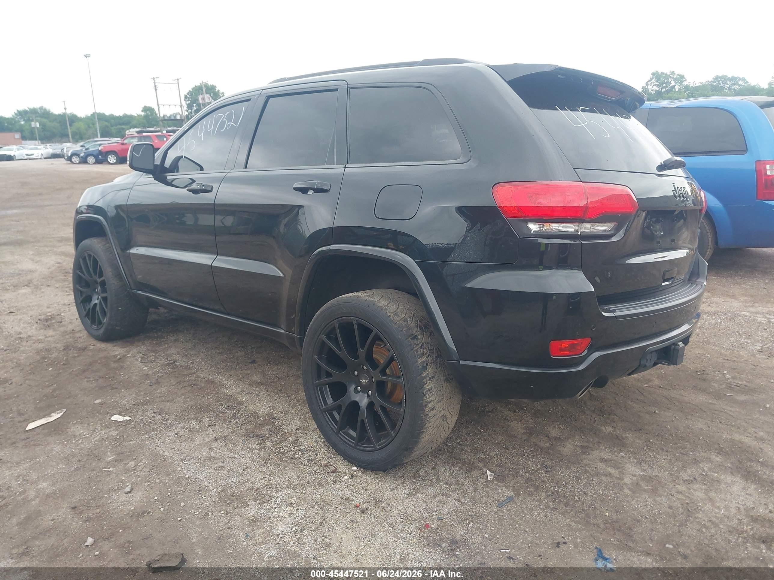 2015 Jeep Grand Cherokee Overland Black vin: 1C4RJFCG4FC756423