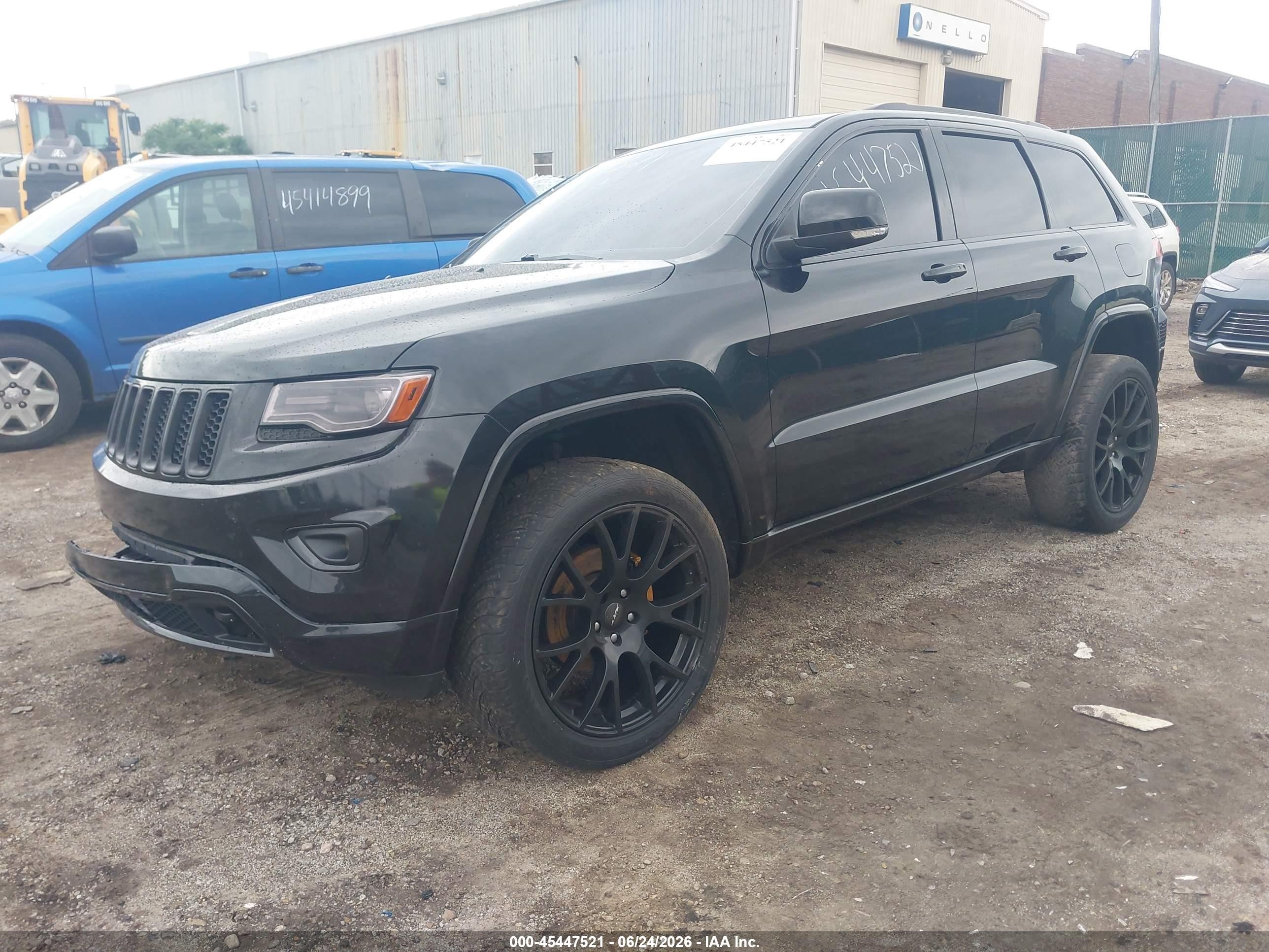 2015 Jeep Grand Cherokee Overland Black vin: 1C4RJFCG4FC756423