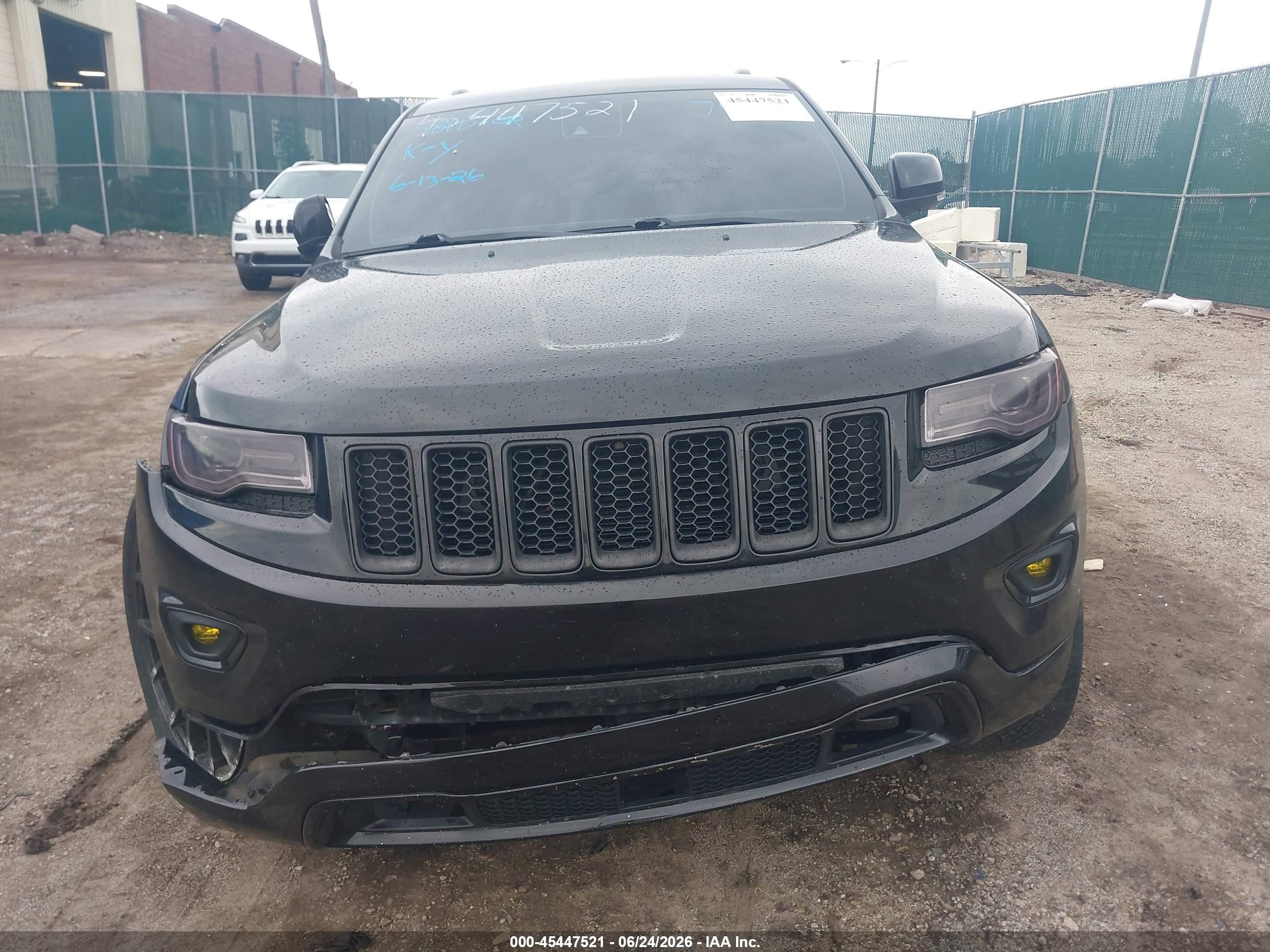 2015 Jeep Grand Cherokee Overland Black vin: 1C4RJFCG4FC756423