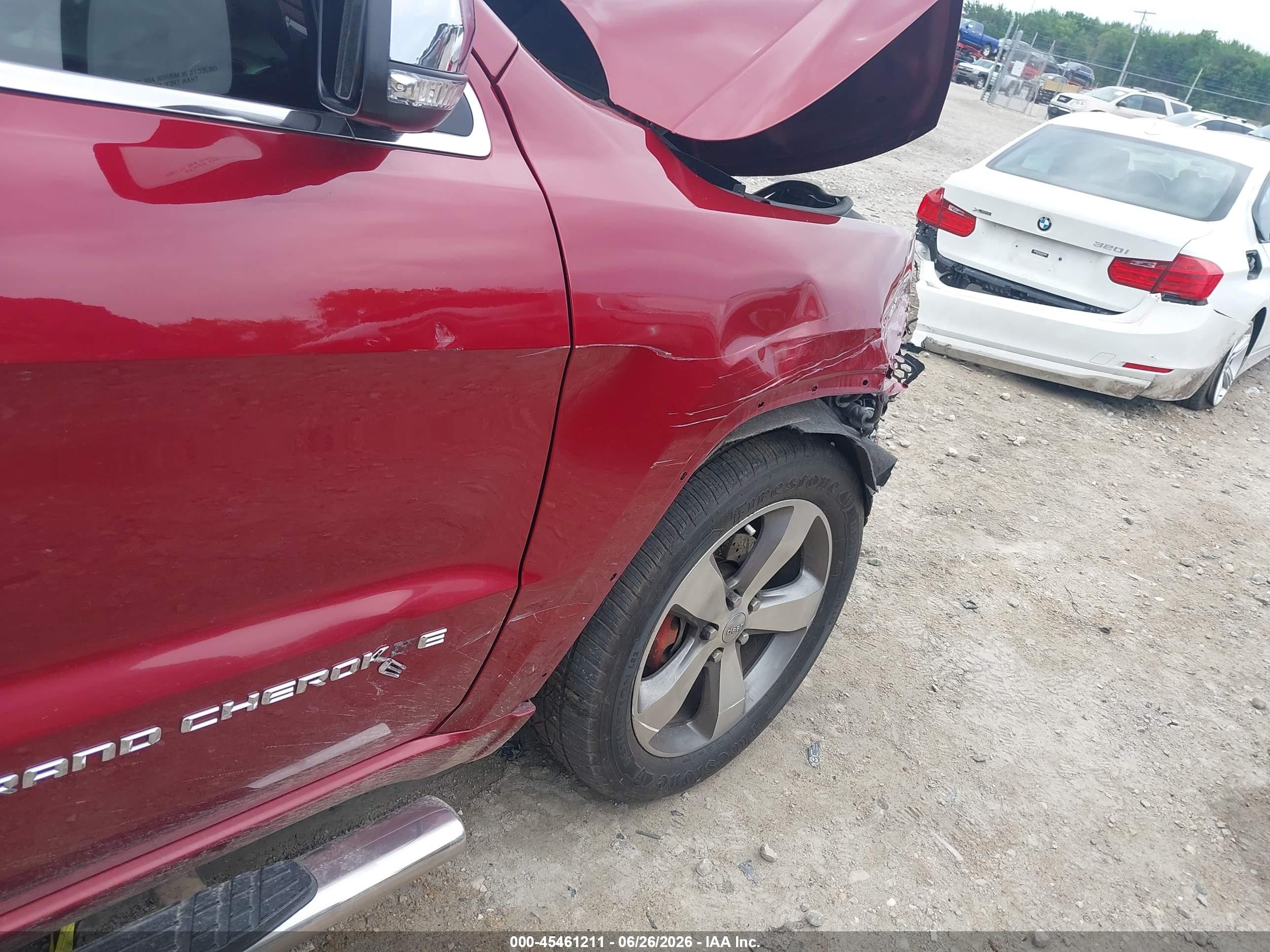 2015 Jeep Grand Cherokee Overland Red vin: 1C4RJFCG4FC821349