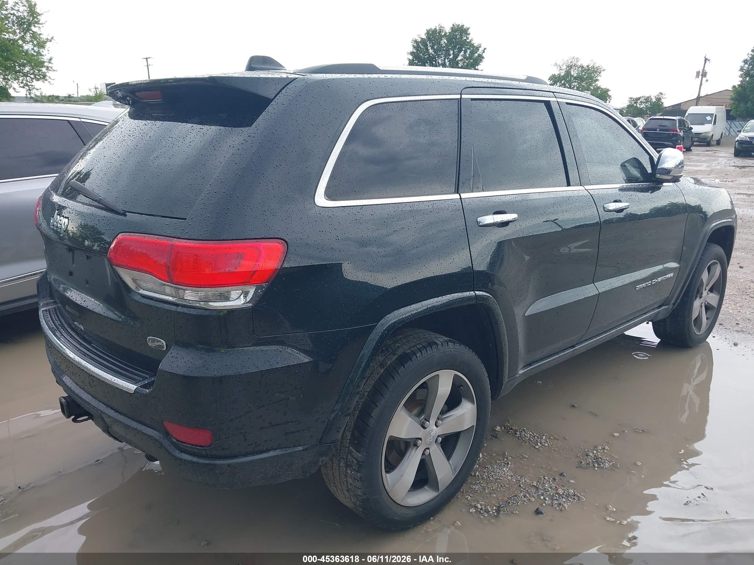 2015 Jeep Grand Cherokee Overland Black vin: 1C4RJFCG4FC905915