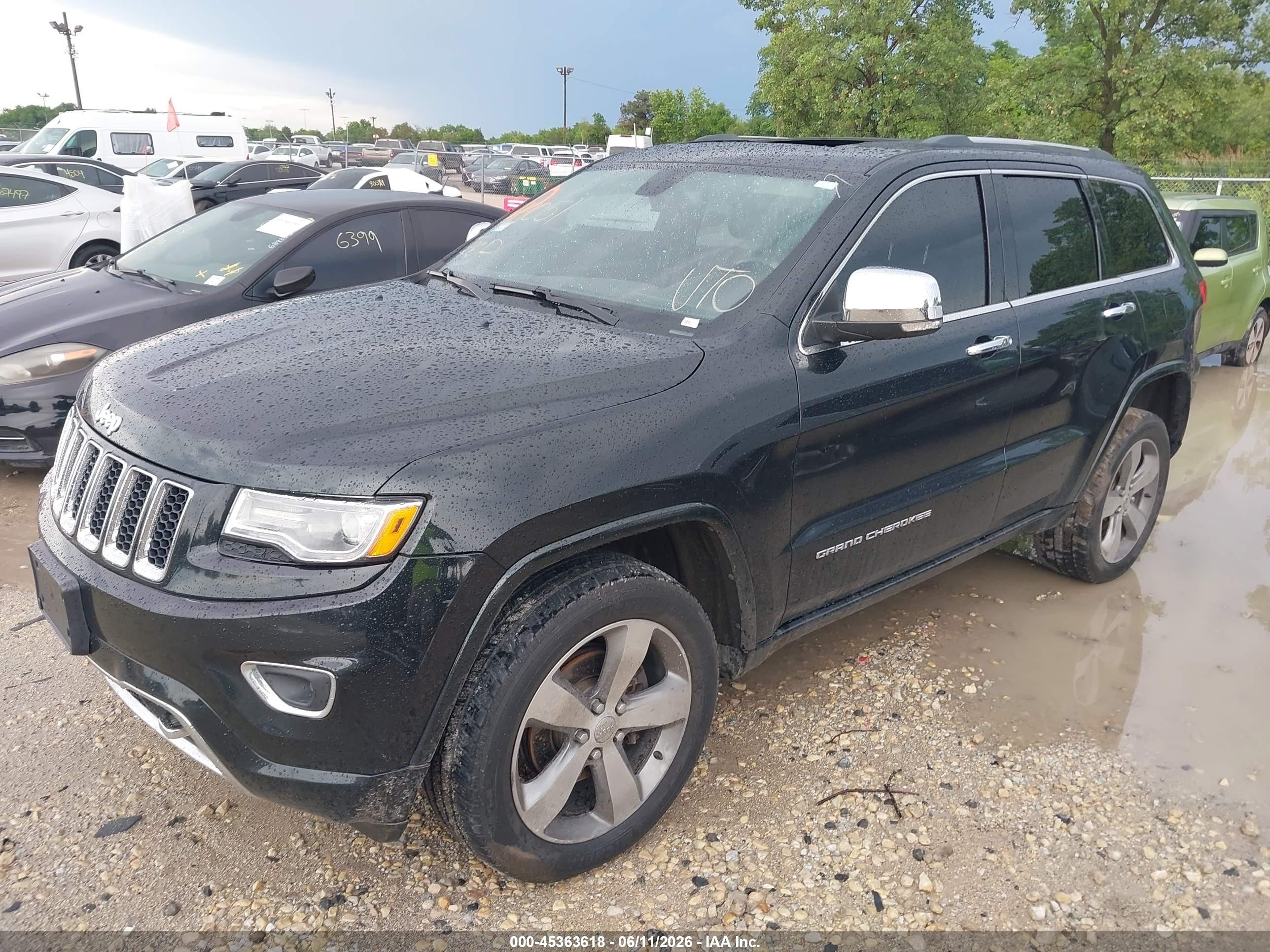 2015 Jeep Grand Cherokee Overland Black vin: 1C4RJFCG4FC905915