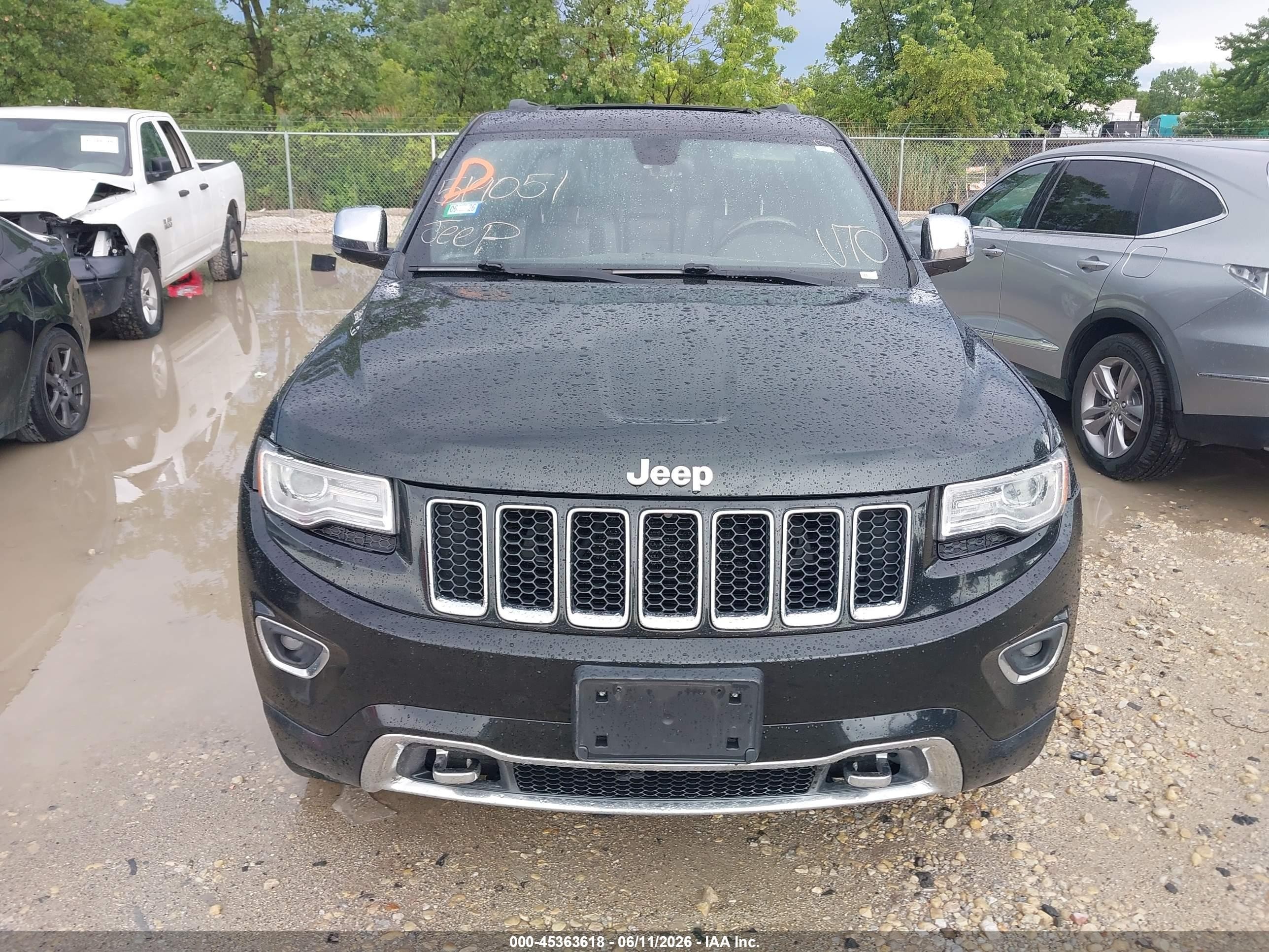 2015 Jeep Grand Cherokee Overland Black vin: 1C4RJFCG4FC905915
