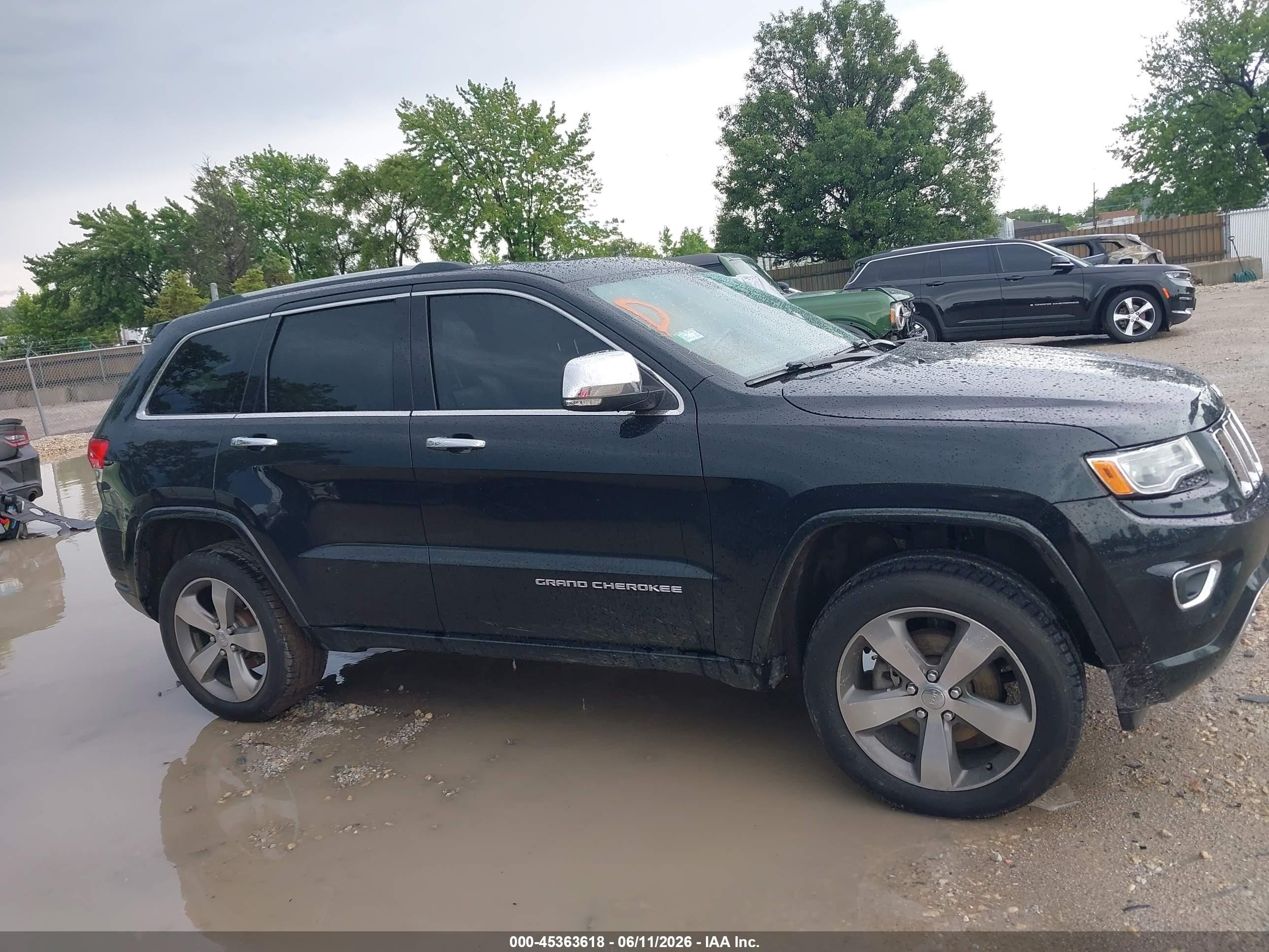 2015 Jeep Grand Cherokee Overland Black vin: 1C4RJFCG4FC905915