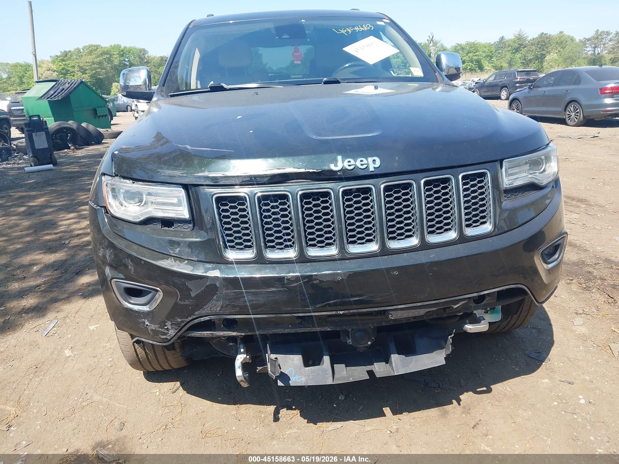 2015 Jeep Grand Cherokee Overland Green vin: 1C4RJFCG4FC956881