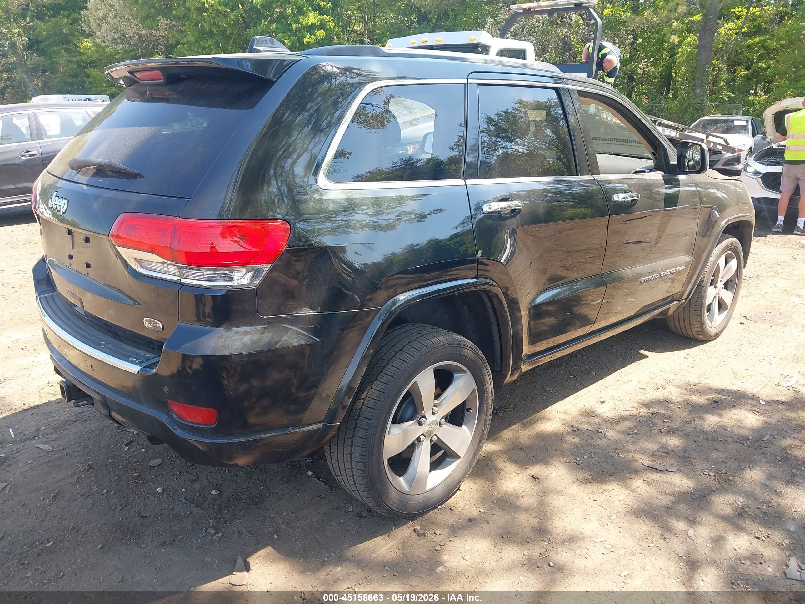 2015 Jeep Grand Cherokee Overland Green vin: 1C4RJFCG4FC956881