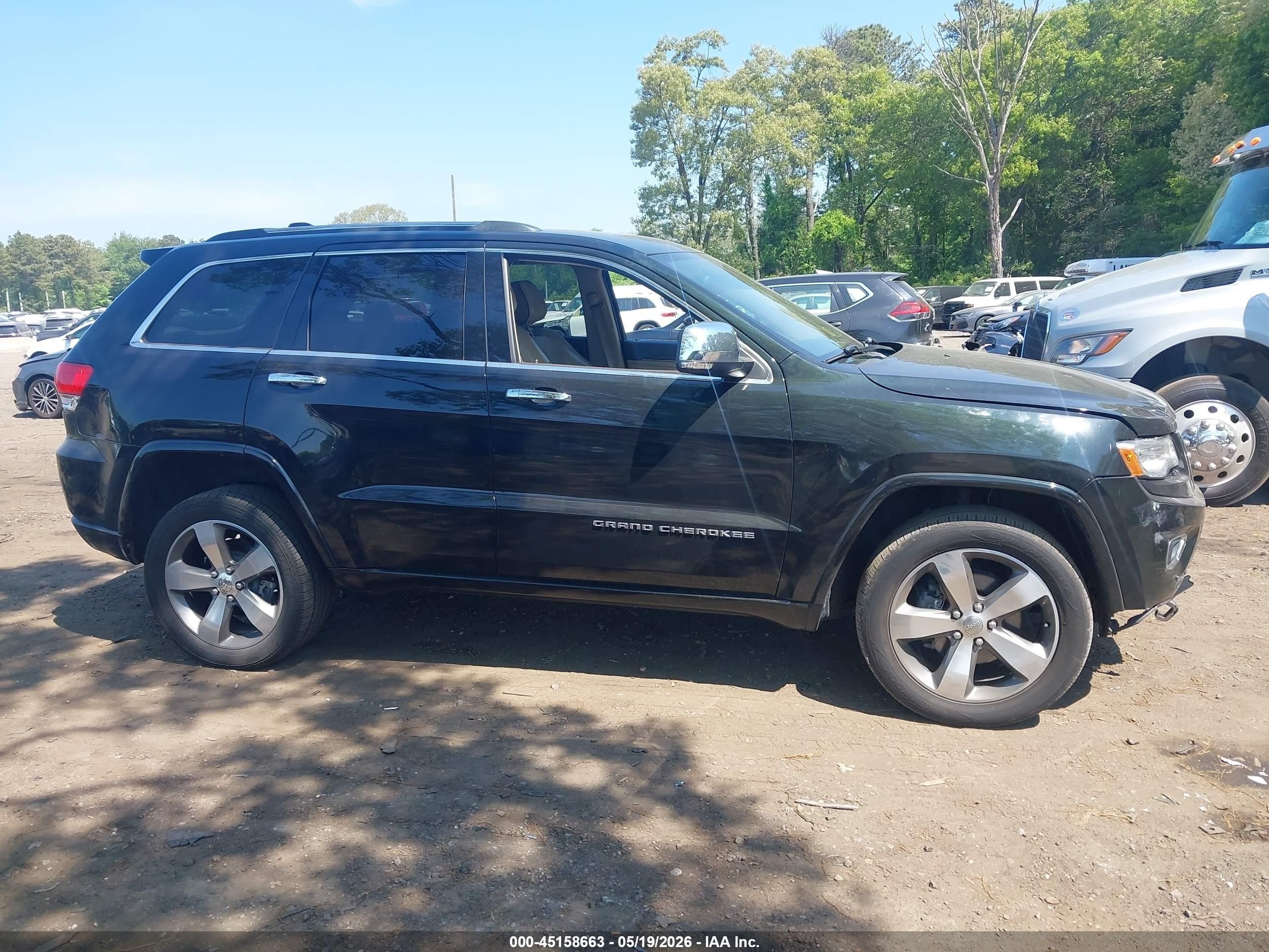 2015 Jeep Grand Cherokee Overland Green vin: 1C4RJFCG4FC956881