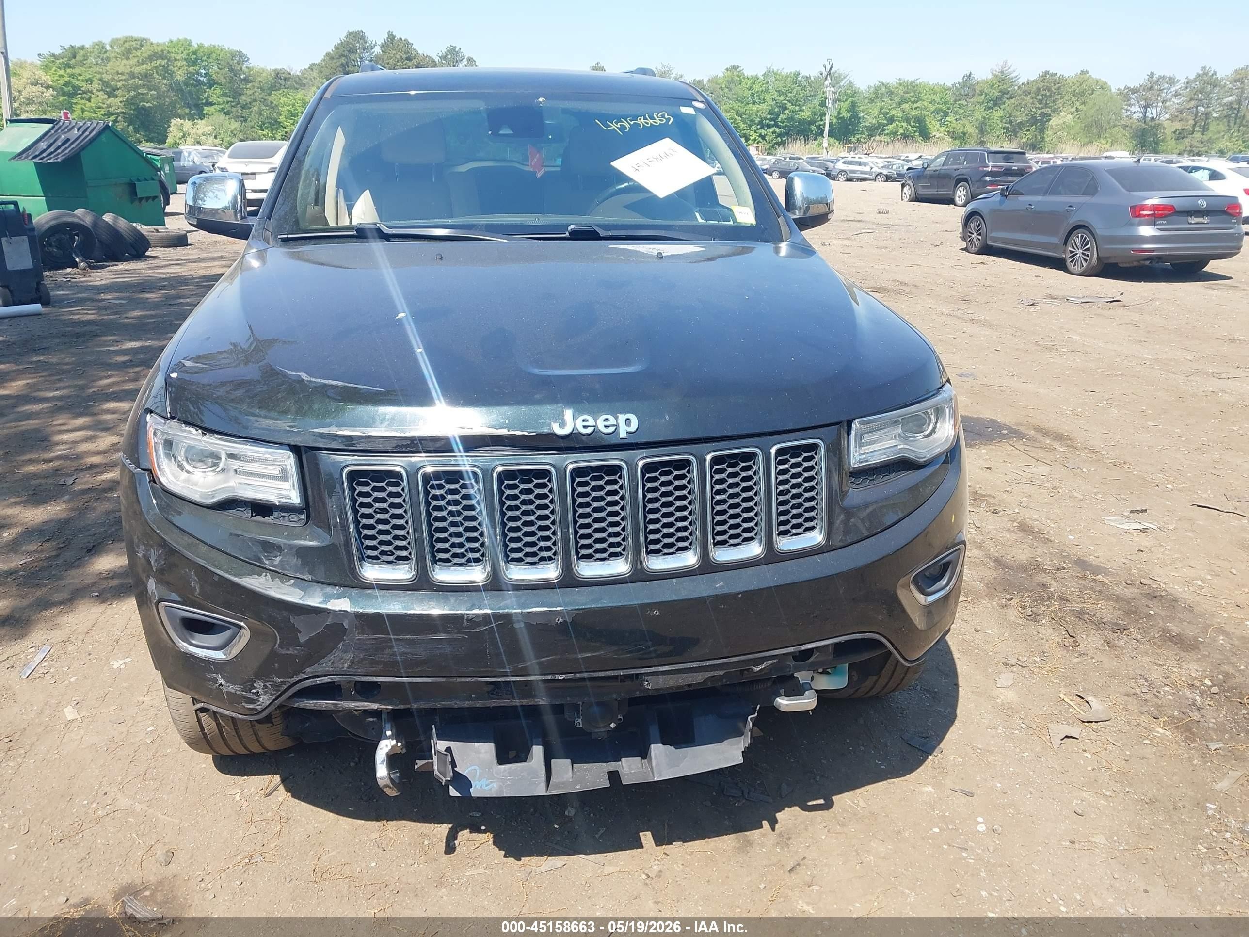 2015 Jeep Grand Cherokee Overland Green vin: 1C4RJFCG4FC956881