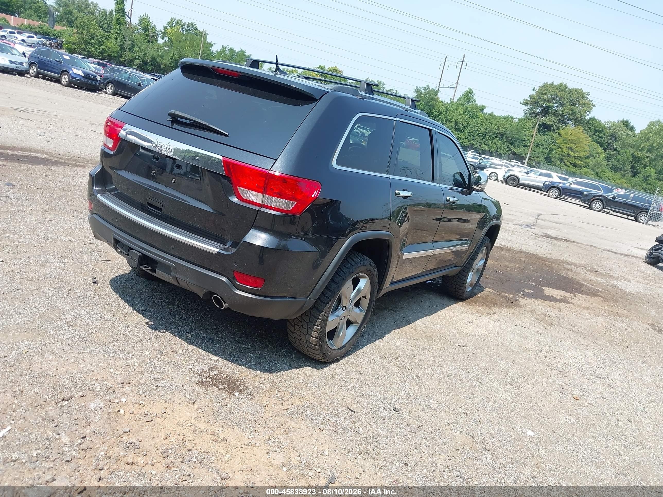 2012 Jeep Grand Cherokee Overland Black vin: 1C4RJFCG5CC292327