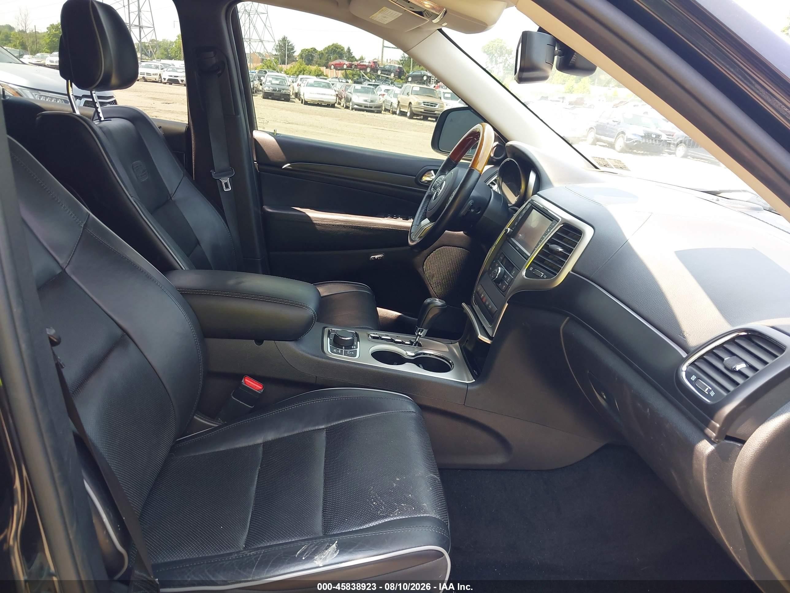 2012 Jeep Grand Cherokee Overland Black vin: 1C4RJFCG5CC292327