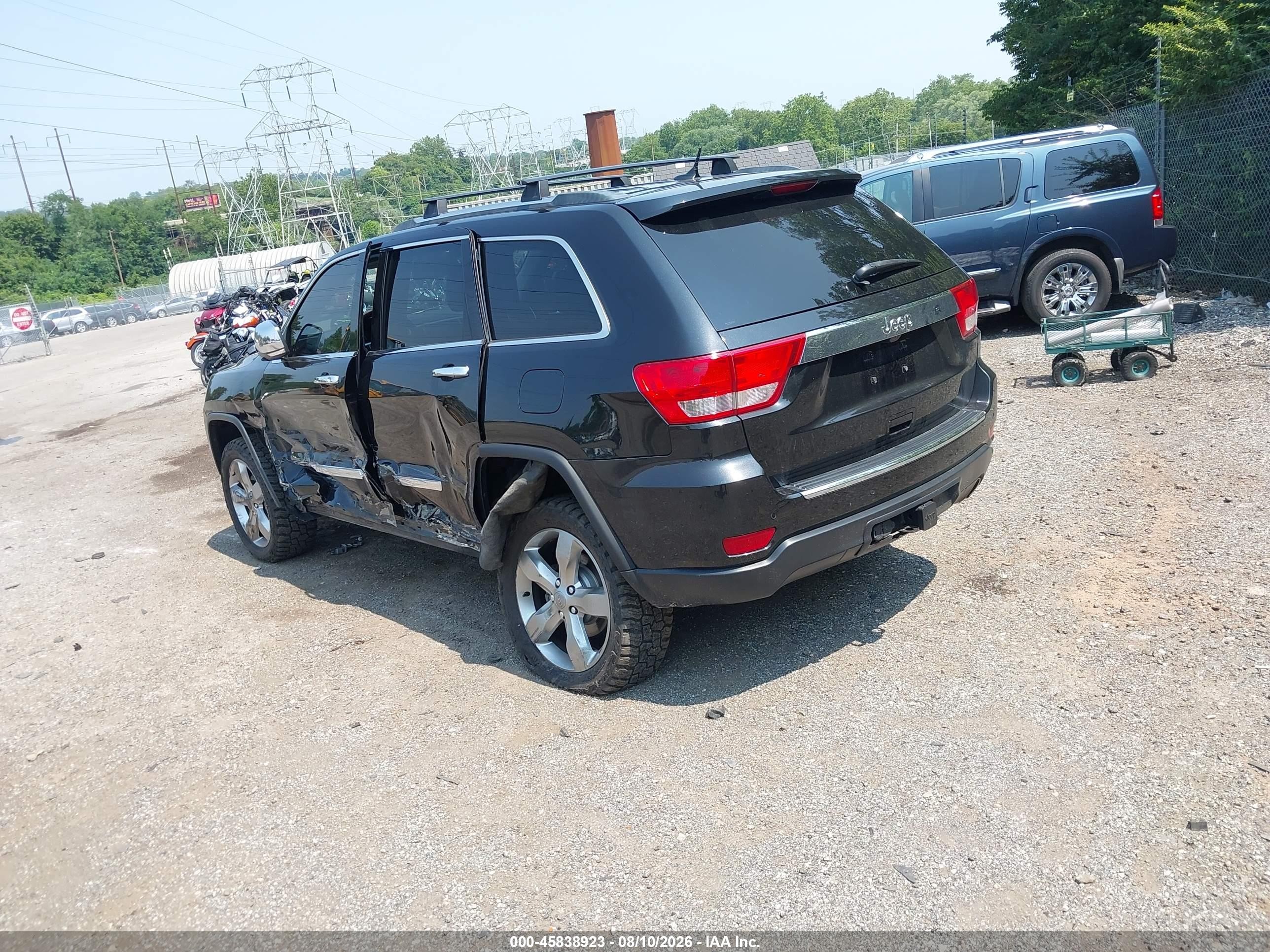 2012 Jeep Grand Cherokee Overland Black vin: 1C4RJFCG5CC292327