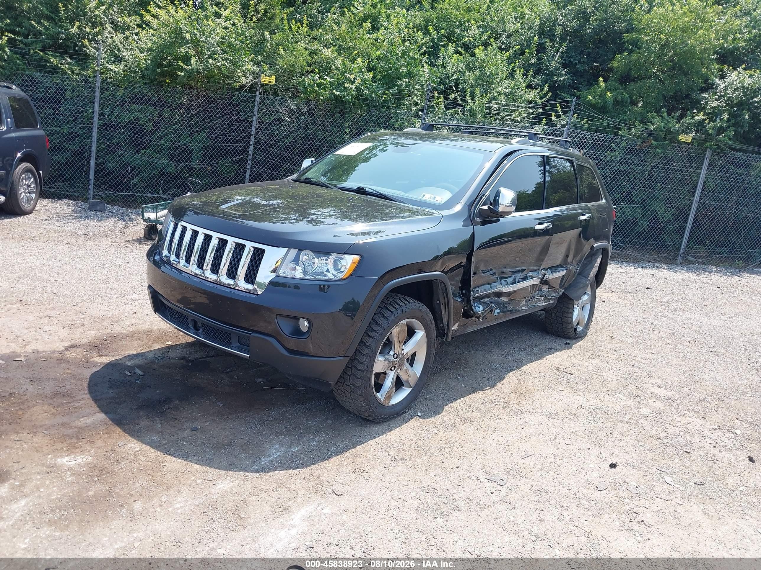 2012 Jeep Grand Cherokee Overland Black vin: 1C4RJFCG5CC292327