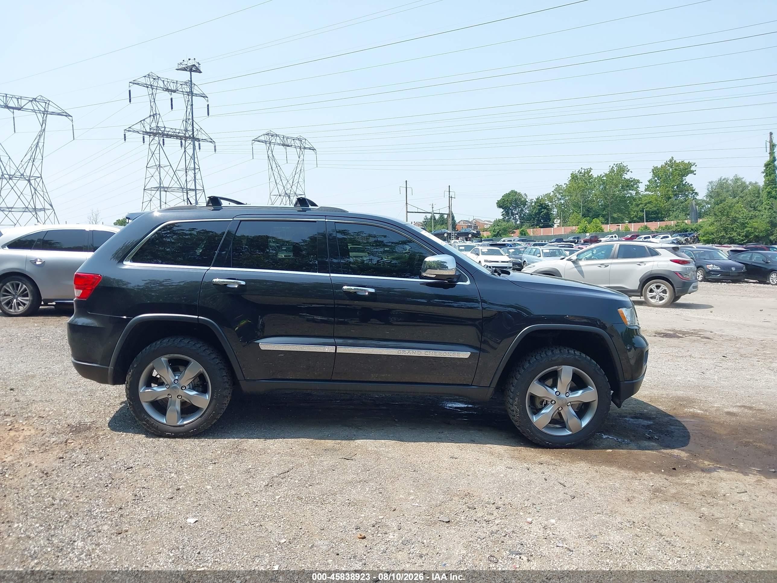 2012 Jeep Grand Cherokee Overland Black vin: 1C4RJFCG5CC292327
