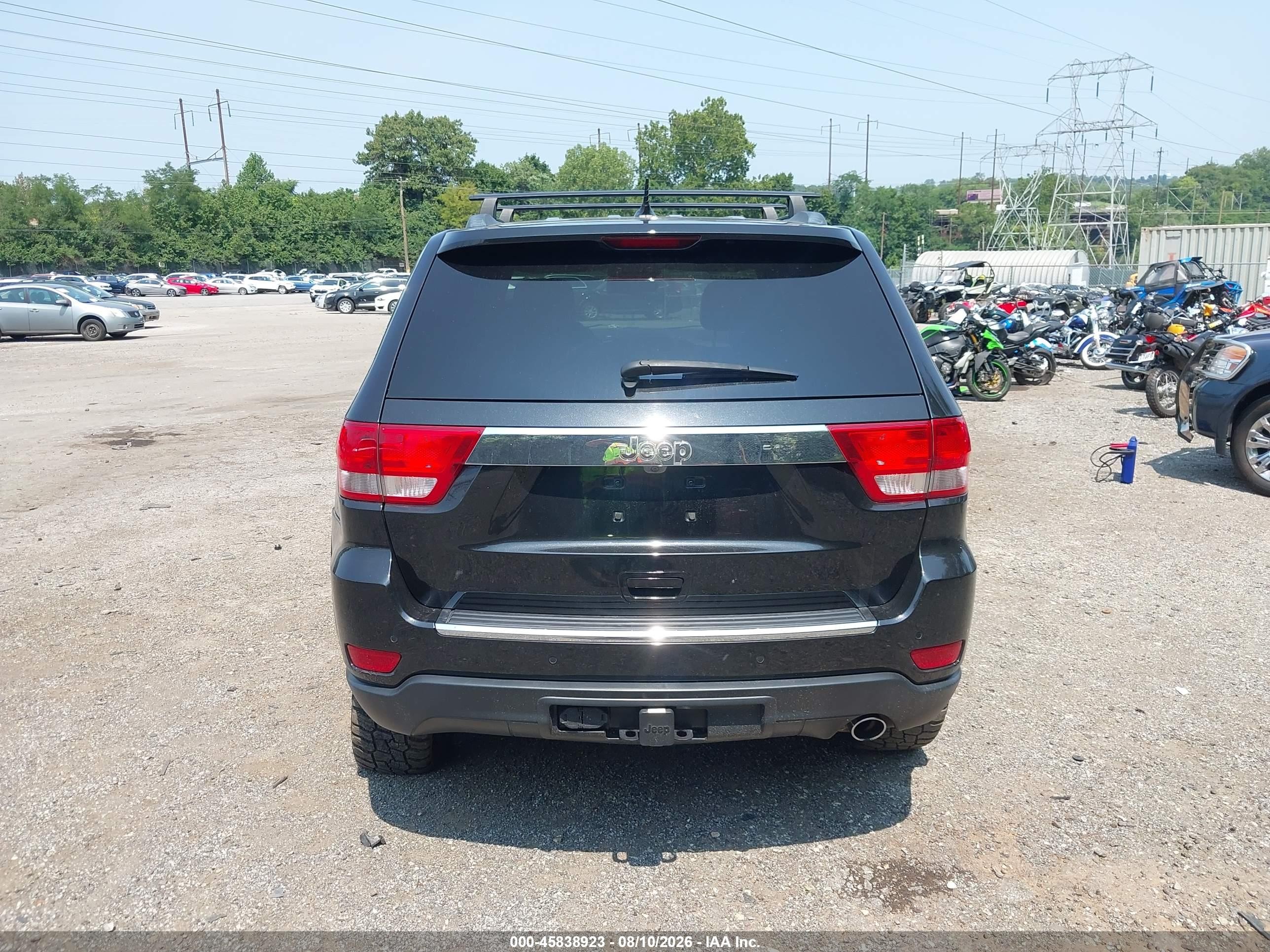 2012 Jeep Grand Cherokee Overland Black vin: 1C4RJFCG5CC292327