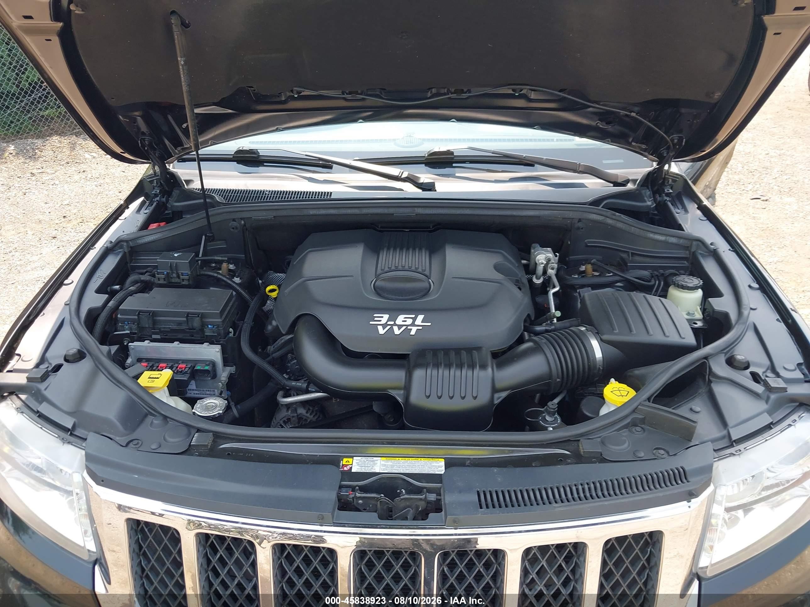 2012 Jeep Grand Cherokee Overland Black vin: 1C4RJFCG5CC292327