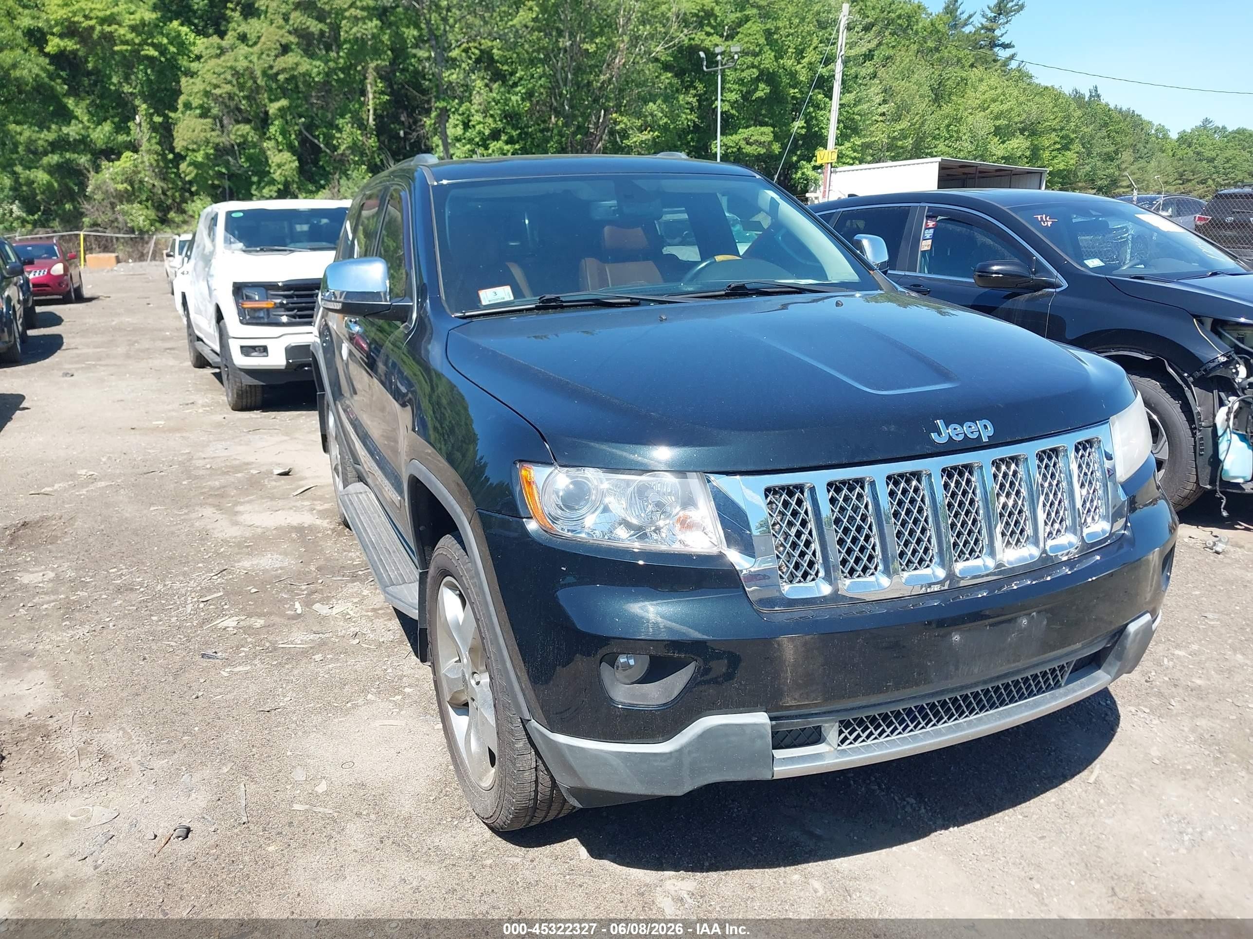 2013 Jeep Grand Cherokee Overland Green vin: 1C4RJFCG5DC545079
