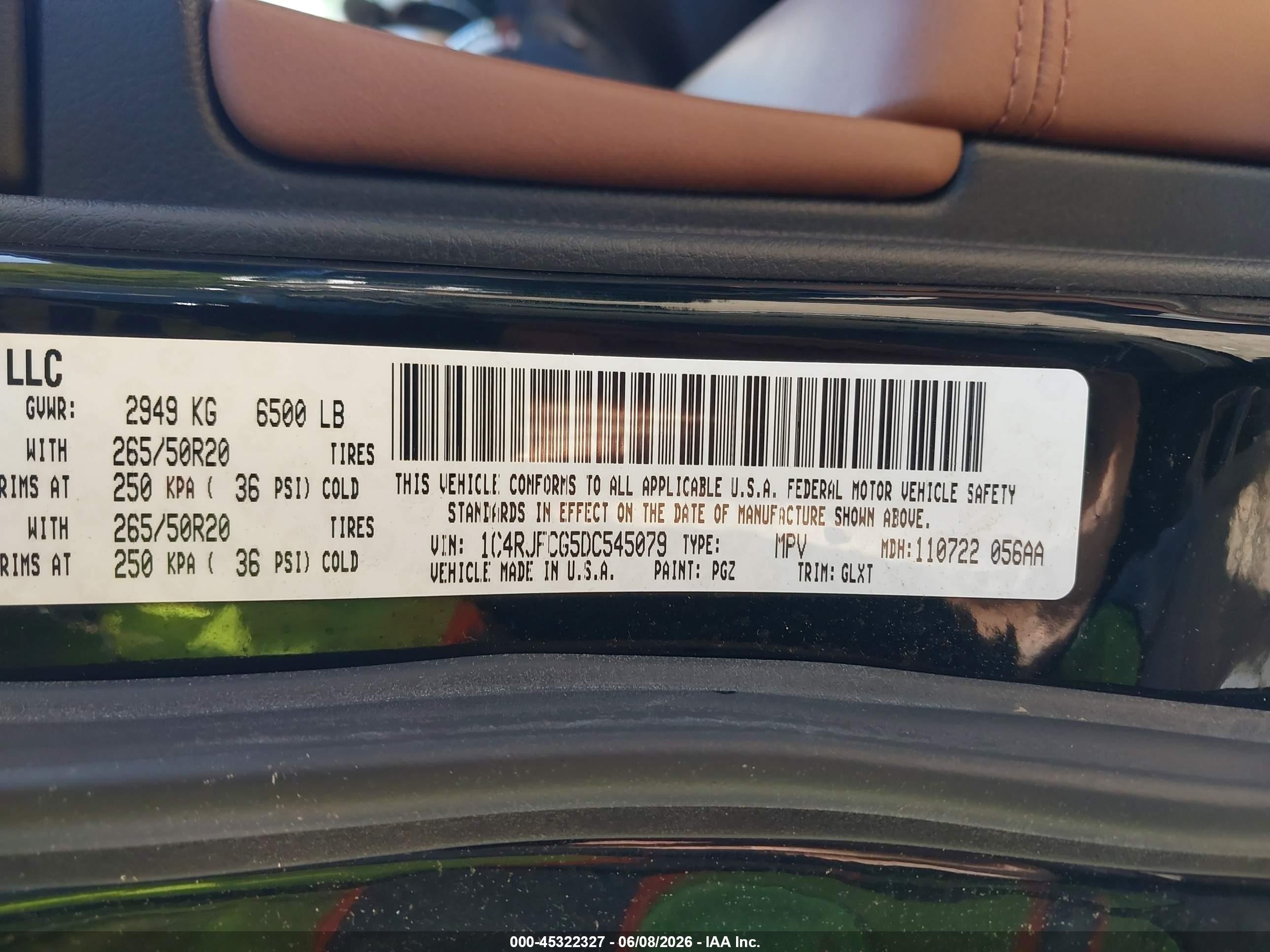 2013 Jeep Grand Cherokee Overland Green vin: 1C4RJFCG5DC545079