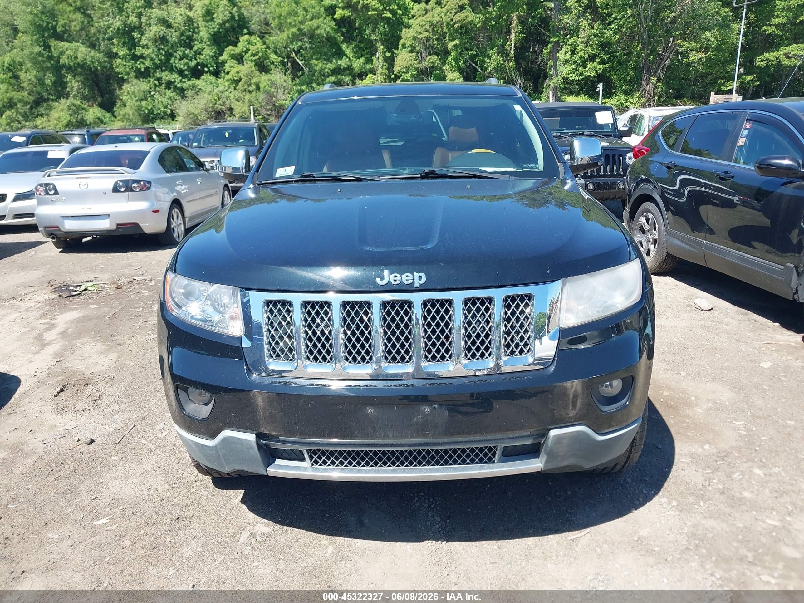 2013 Jeep Grand Cherokee Overland Green vin: 1C4RJFCG5DC545079
