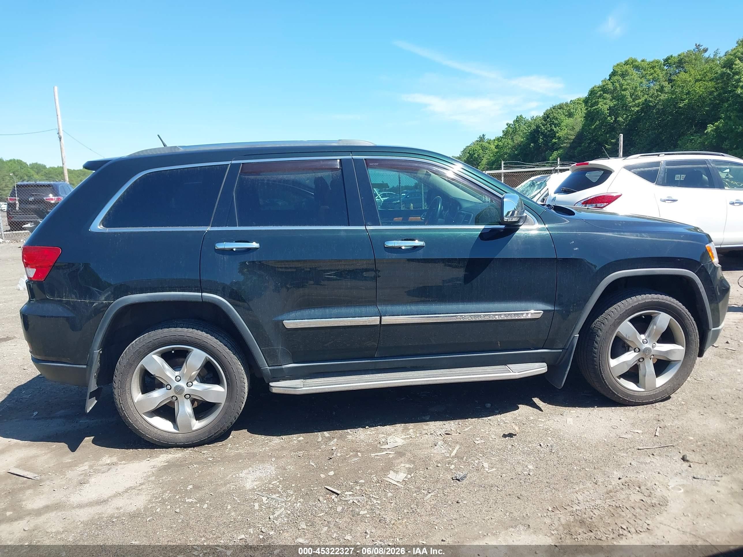2013 Jeep Grand Cherokee Overland Green vin: 1C4RJFCG5DC545079