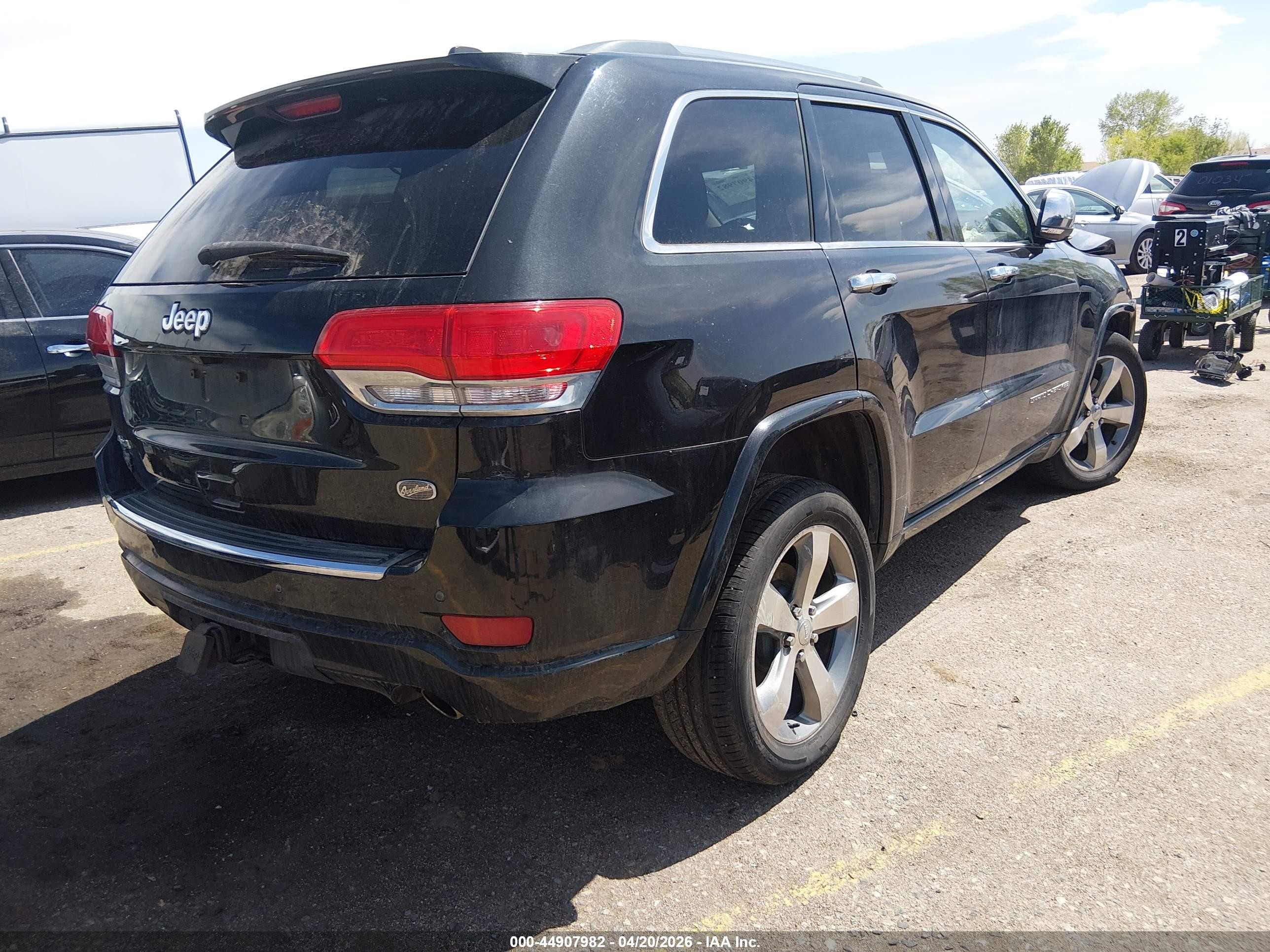 2014 Jeep Grand Cherokee Overland Black vin: 1C4RJFCG5EC254891