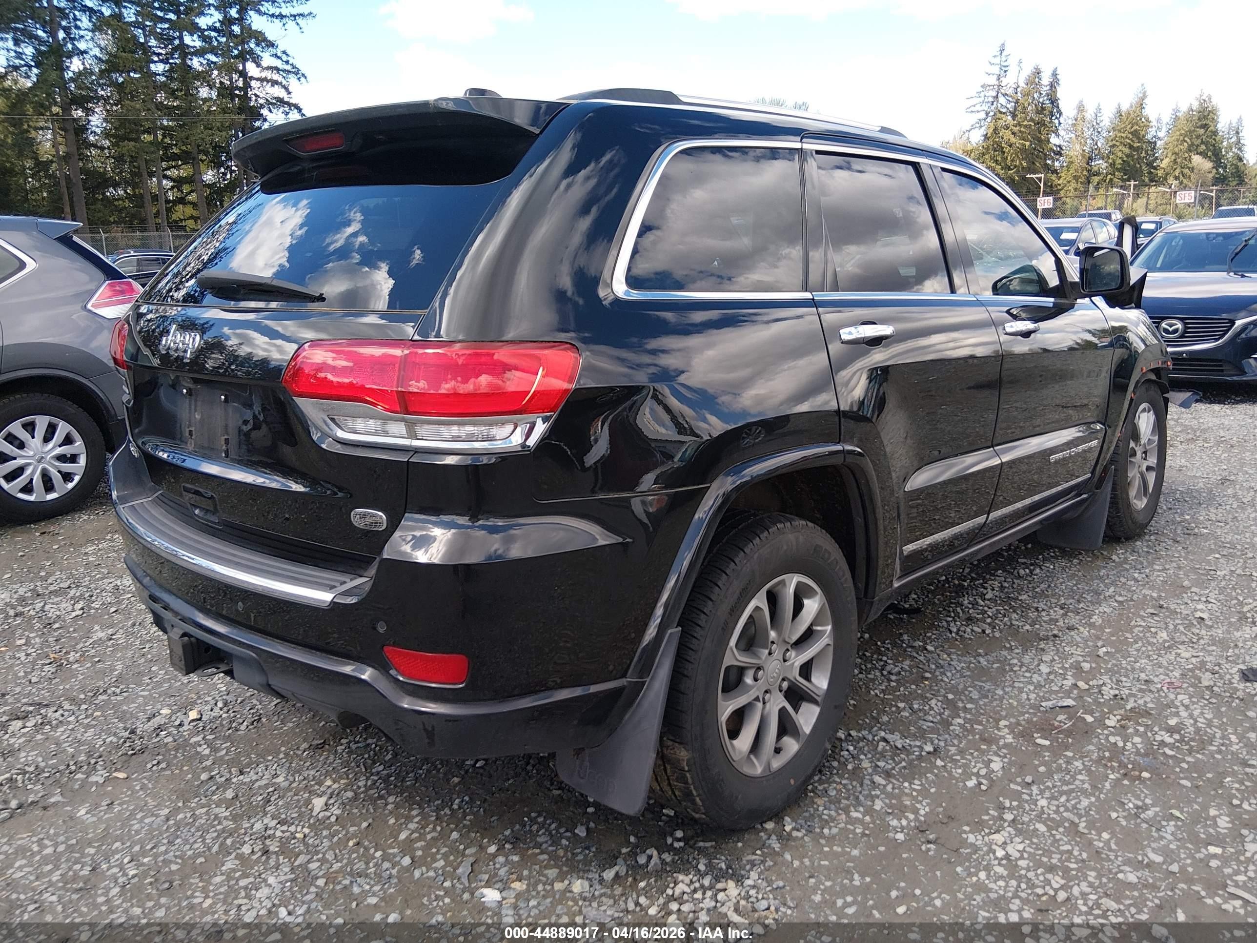 2014 Jeep Grand Cherokee Overland Black vin: 1C4RJFCG5EC270590