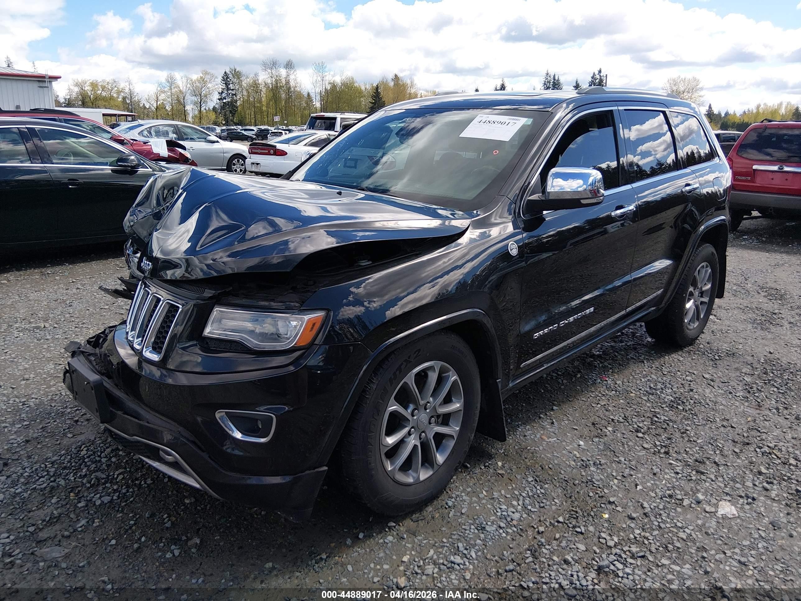 2014 Jeep Grand Cherokee Overland Black vin: 1C4RJFCG5EC270590