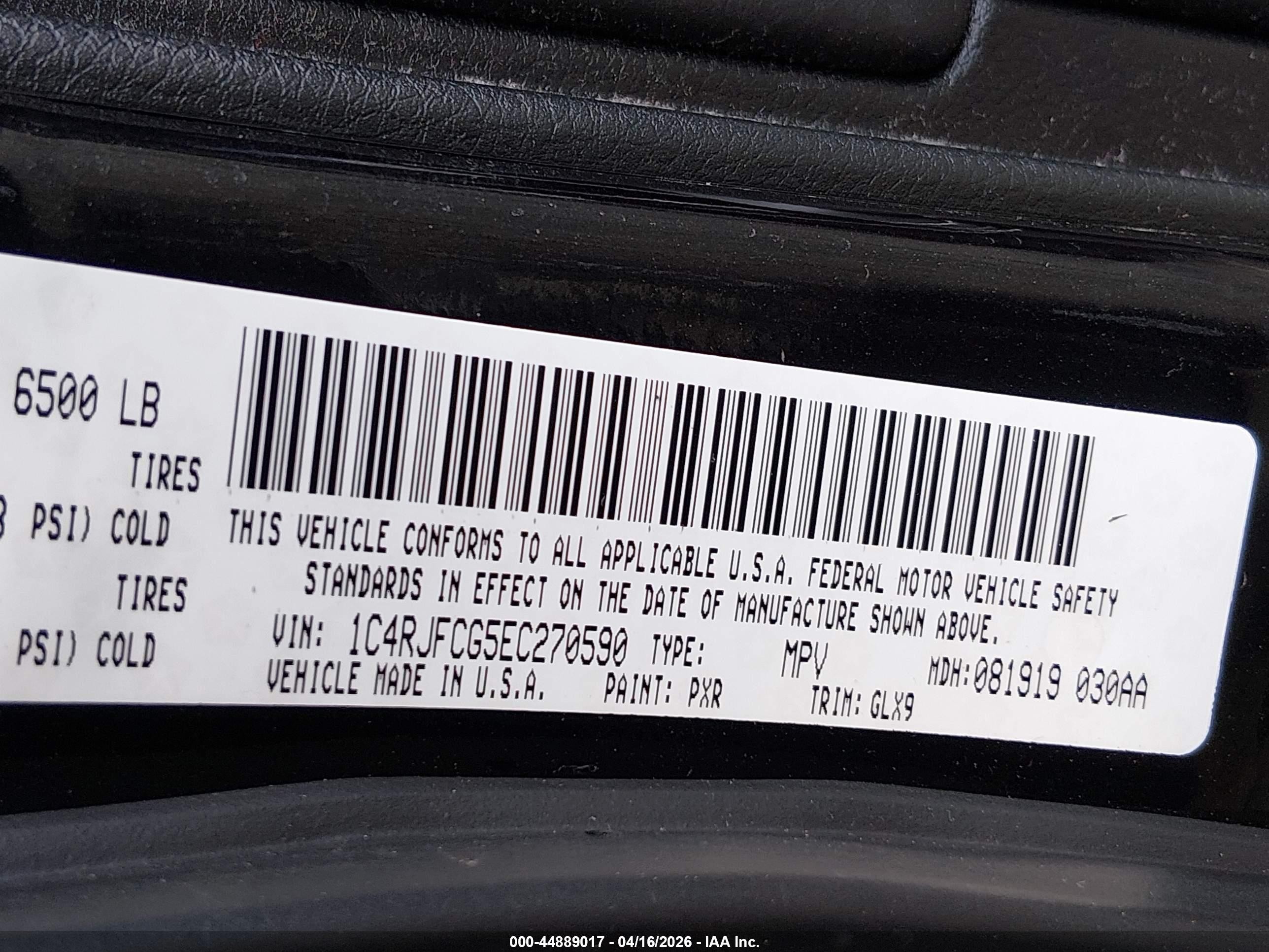 2014 Jeep Grand Cherokee Overland Black vin: 1C4RJFCG5EC270590