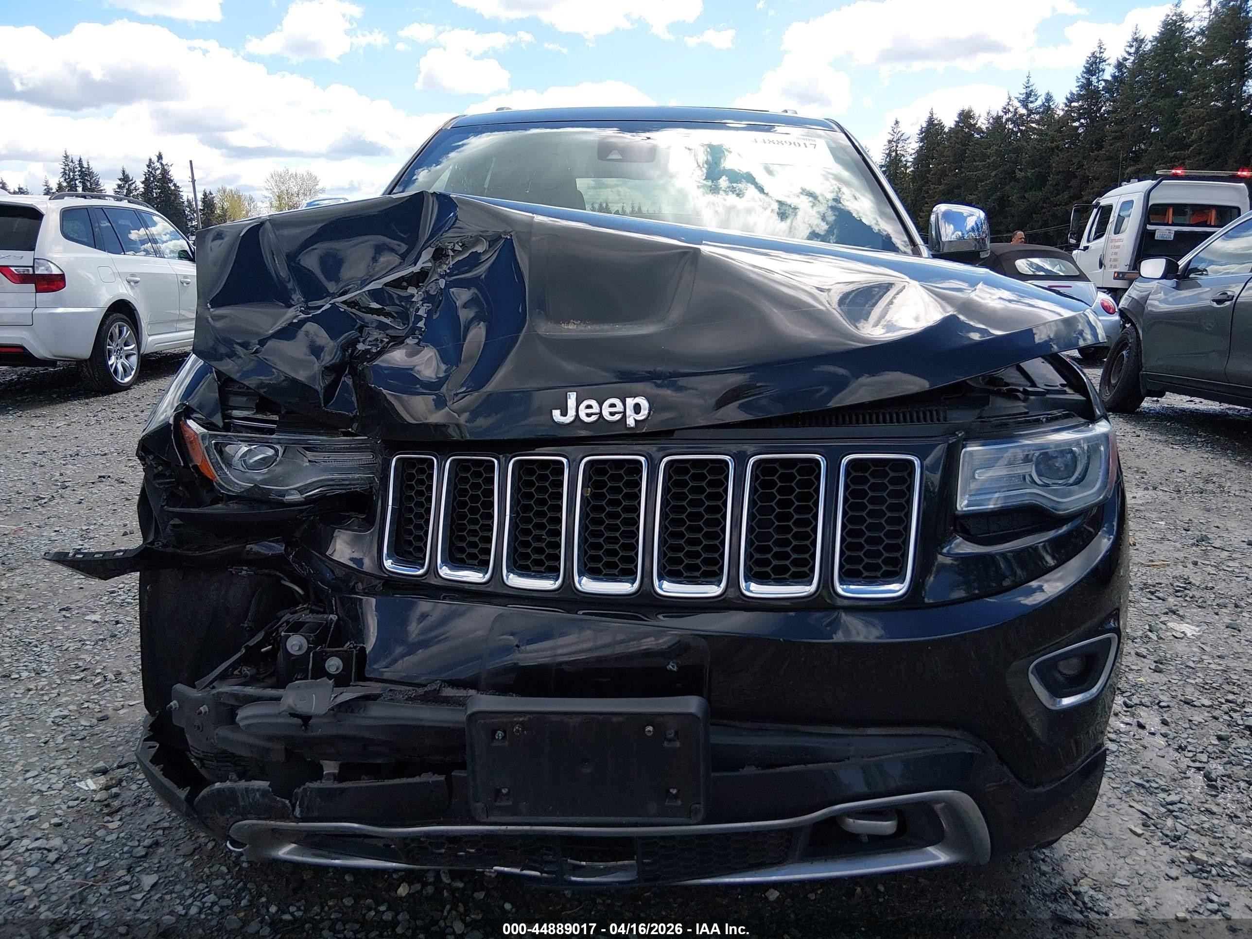 2014 Jeep Grand Cherokee Overland Black vin: 1C4RJFCG5EC270590