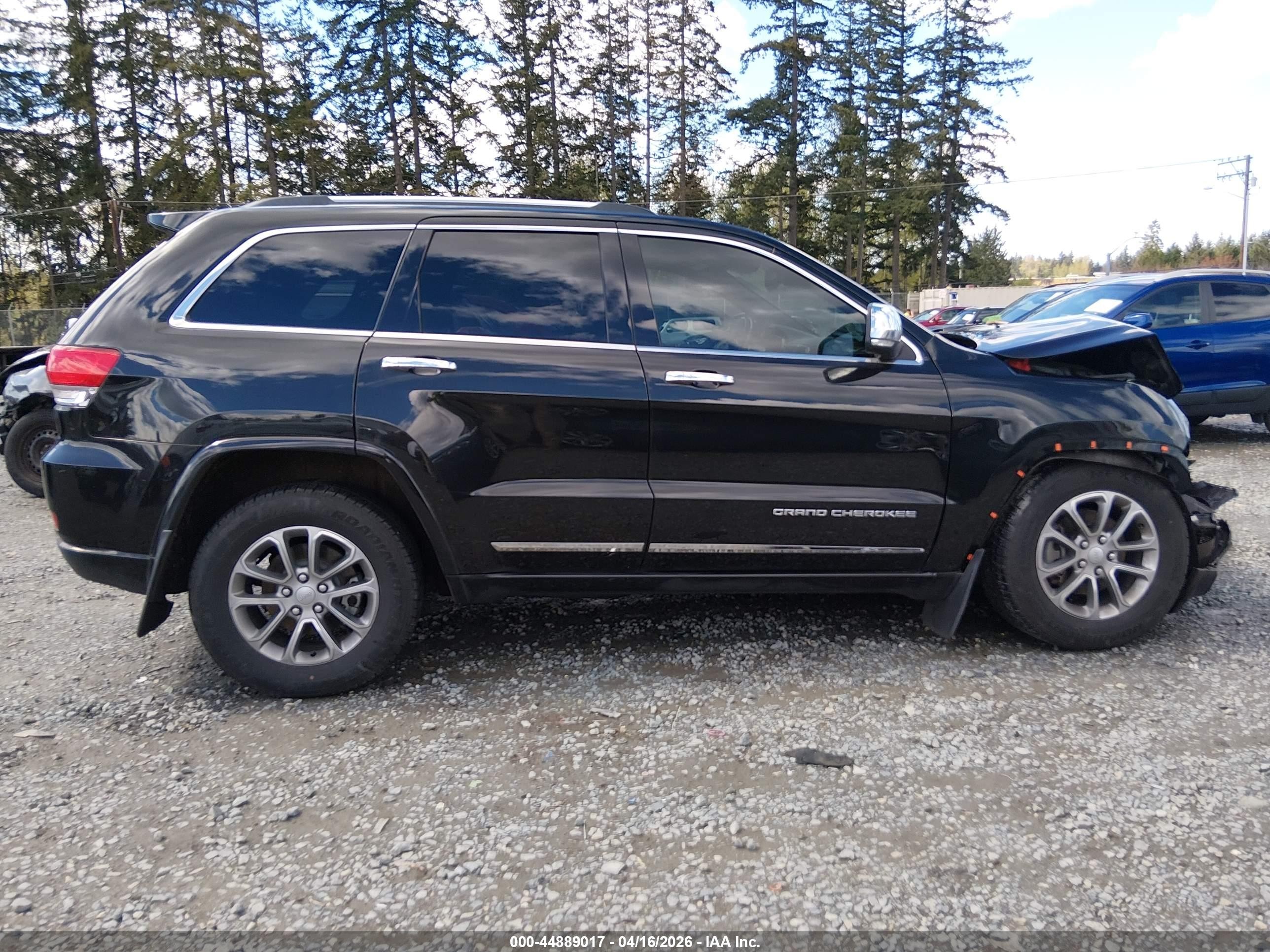 2014 Jeep Grand Cherokee Overland Black vin: 1C4RJFCG5EC270590