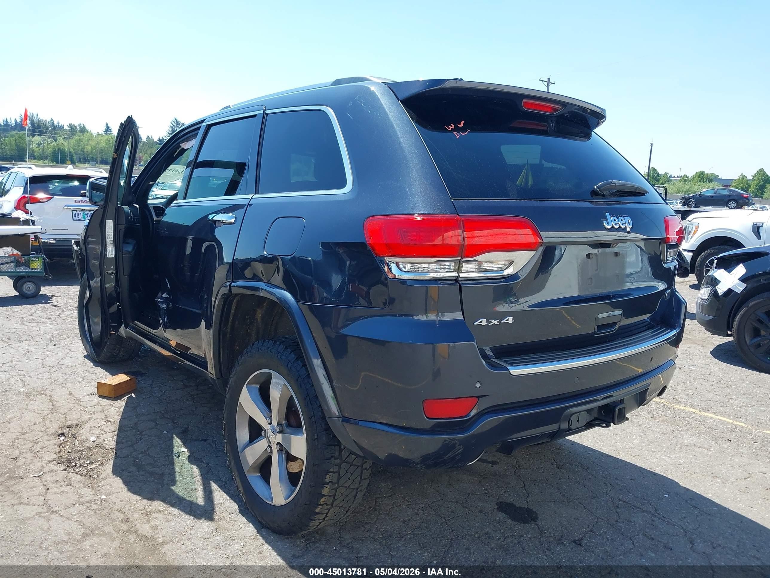 2014 Jeep Grand Cherokee Overland Gray vin: 1C4RJFCG5EC299314