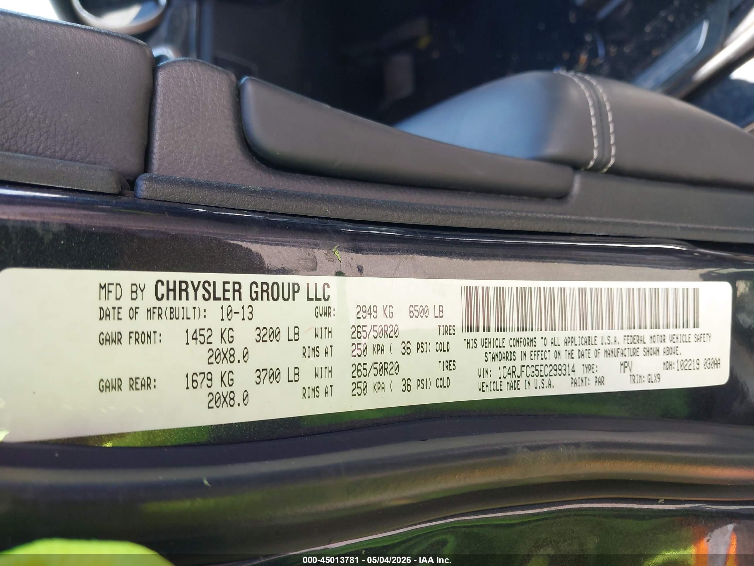 2014 Jeep Grand Cherokee Overland Gray vin: 1C4RJFCG5EC299314