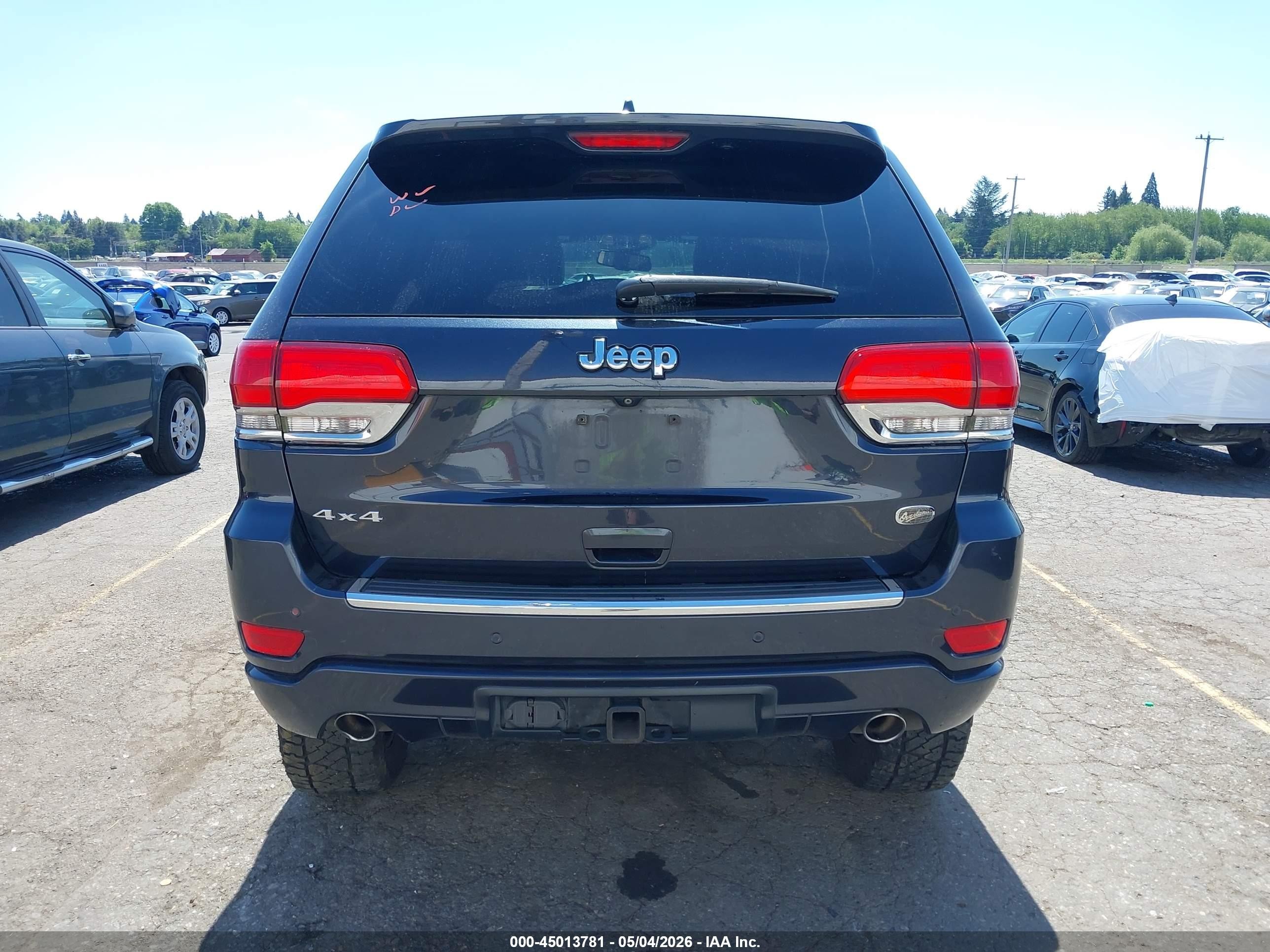 2014 Jeep Grand Cherokee Overland Gray vin: 1C4RJFCG5EC299314