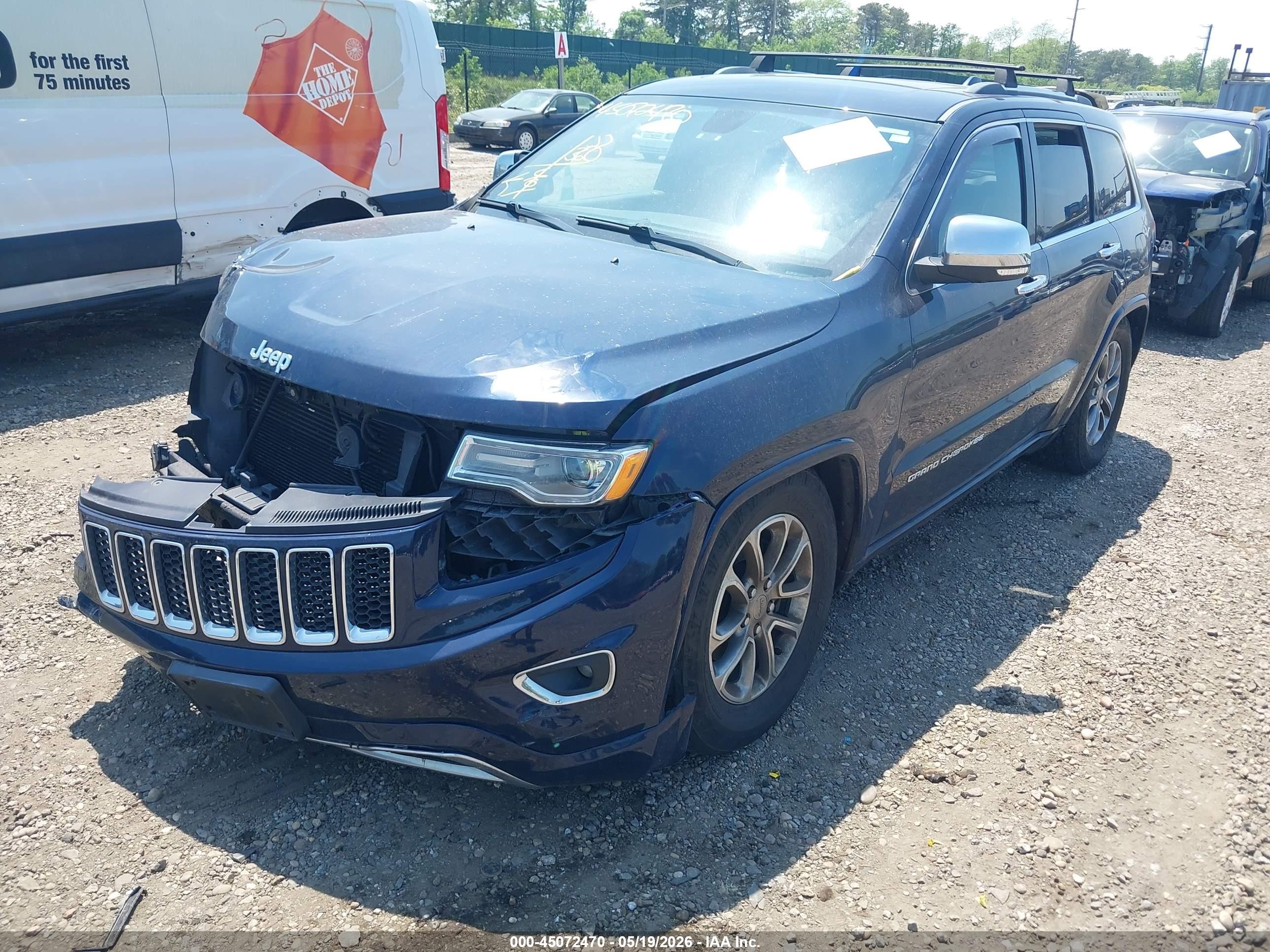 2014 Jeep Grand Cherokee Overland Синий vin: 1C4RJFCG5EC414106