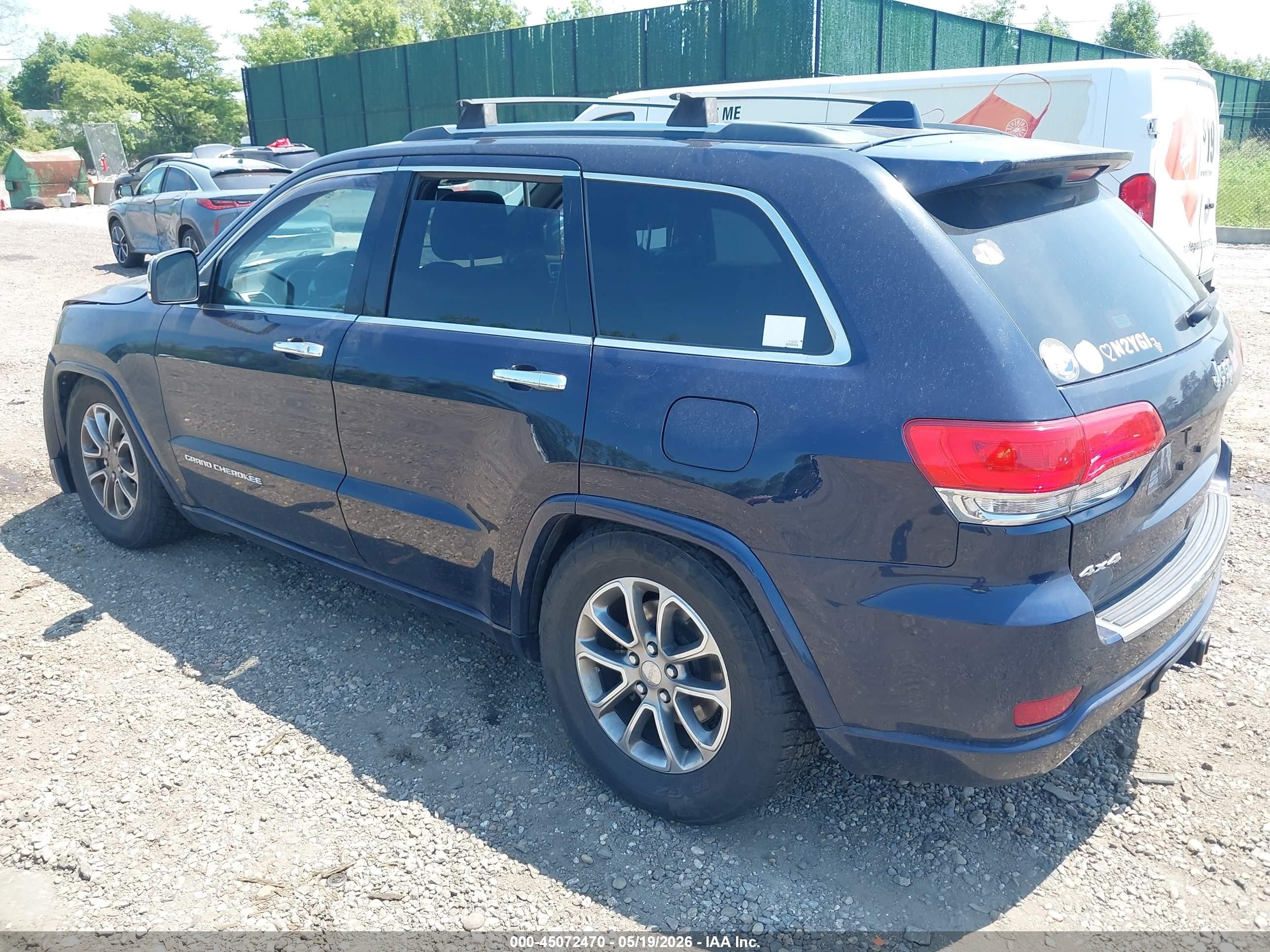 2014 Jeep Grand Cherokee Overland Синий vin: 1C4RJFCG5EC414106