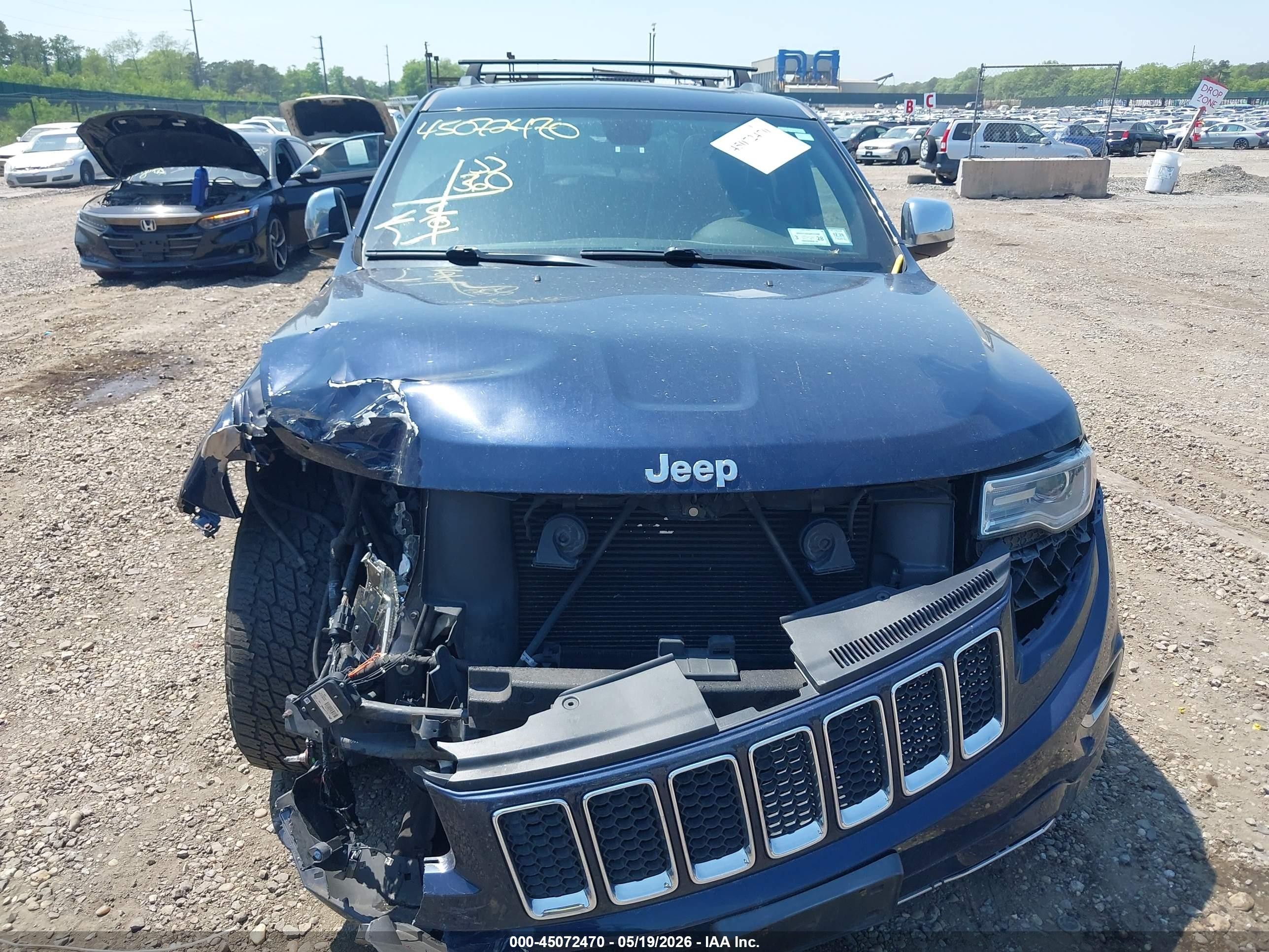 2014 Jeep Grand Cherokee Overland Синий vin: 1C4RJFCG5EC414106
