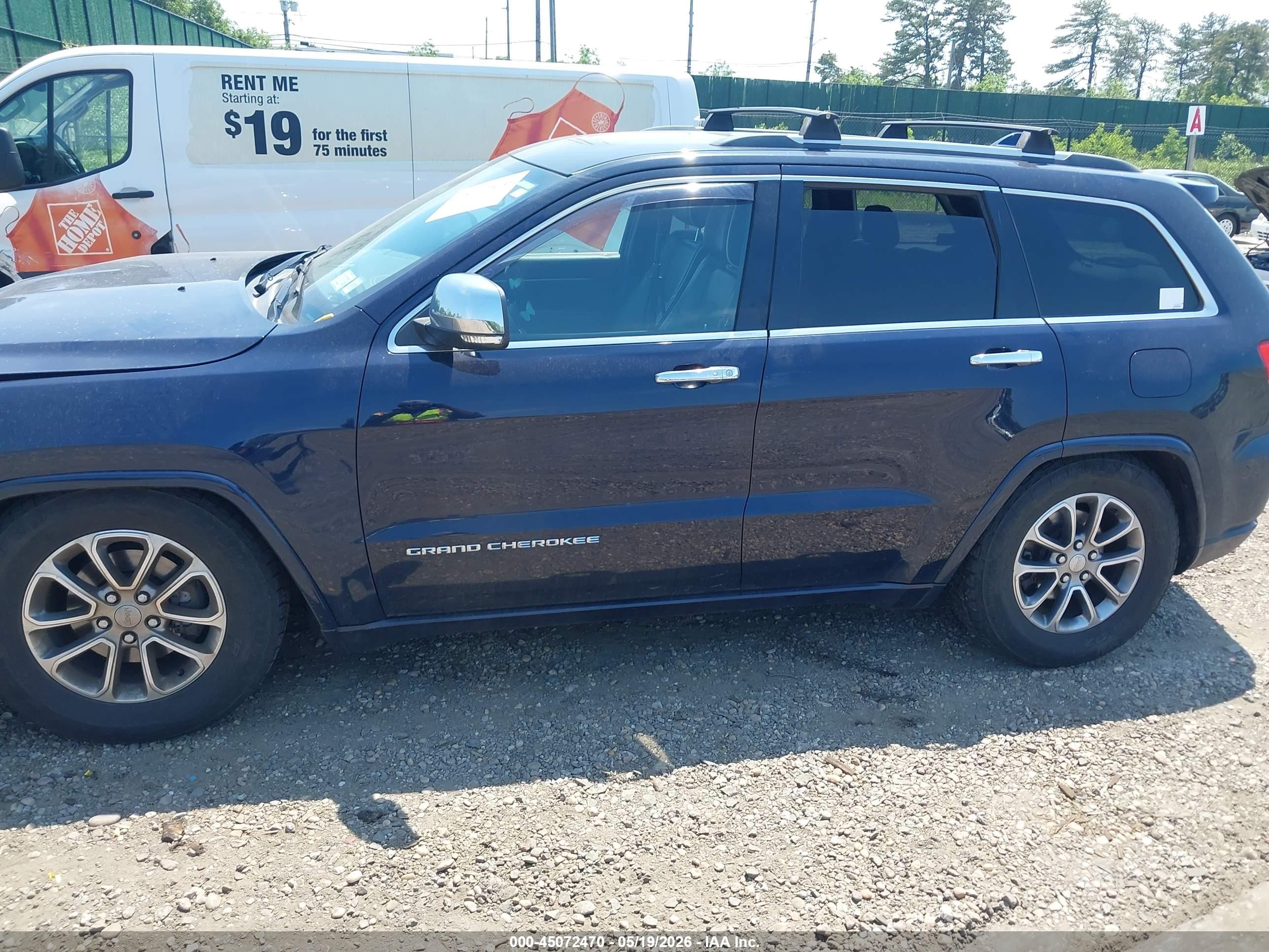 2014 Jeep Grand Cherokee Overland Синий vin: 1C4RJFCG5EC414106
