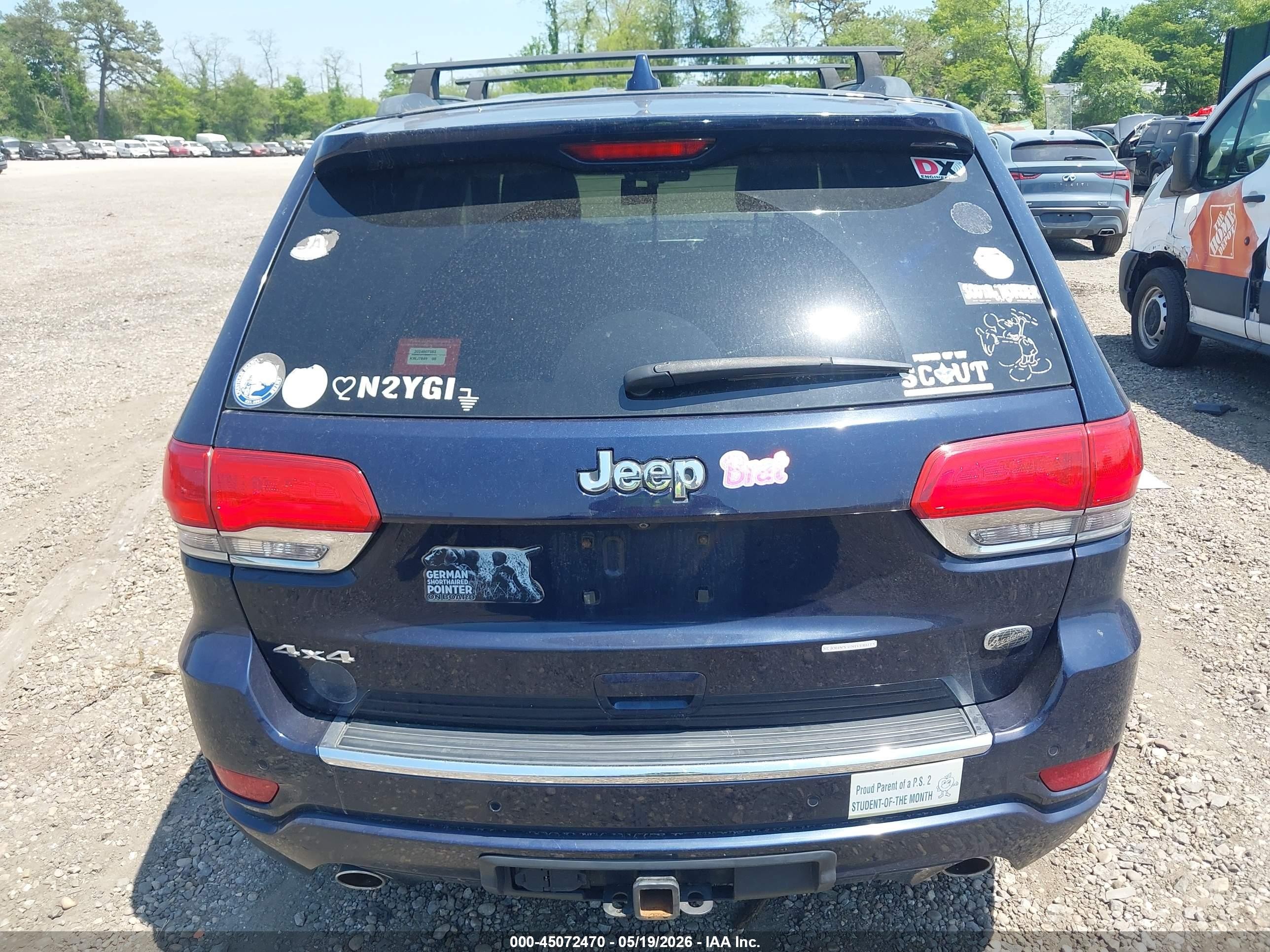 2014 Jeep Grand Cherokee Overland Синий vin: 1C4RJFCG5EC414106