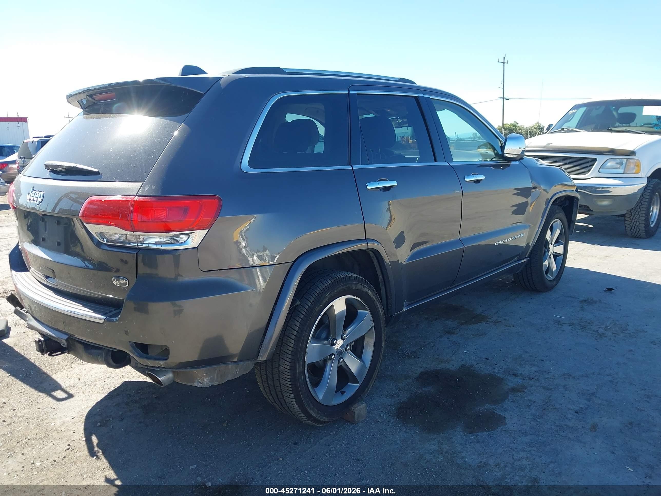 2014 Jeep Grand Cherokee Overland Gray vin: 1C4RJFCG5EC490327