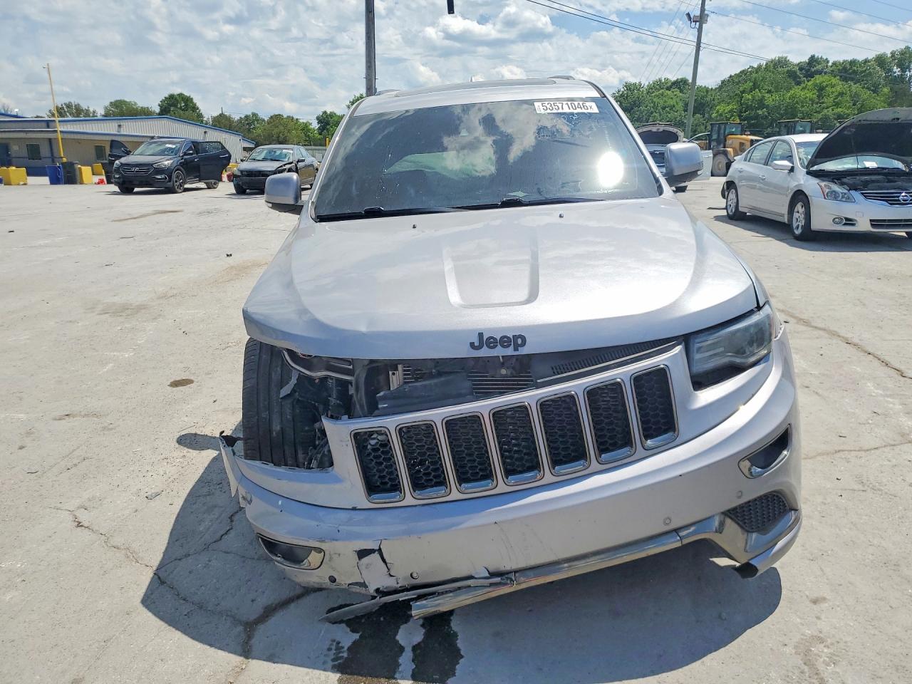 2015 Jeep Grand Cherokee Overland Silver vin: 1C4RJFCG5FC225215