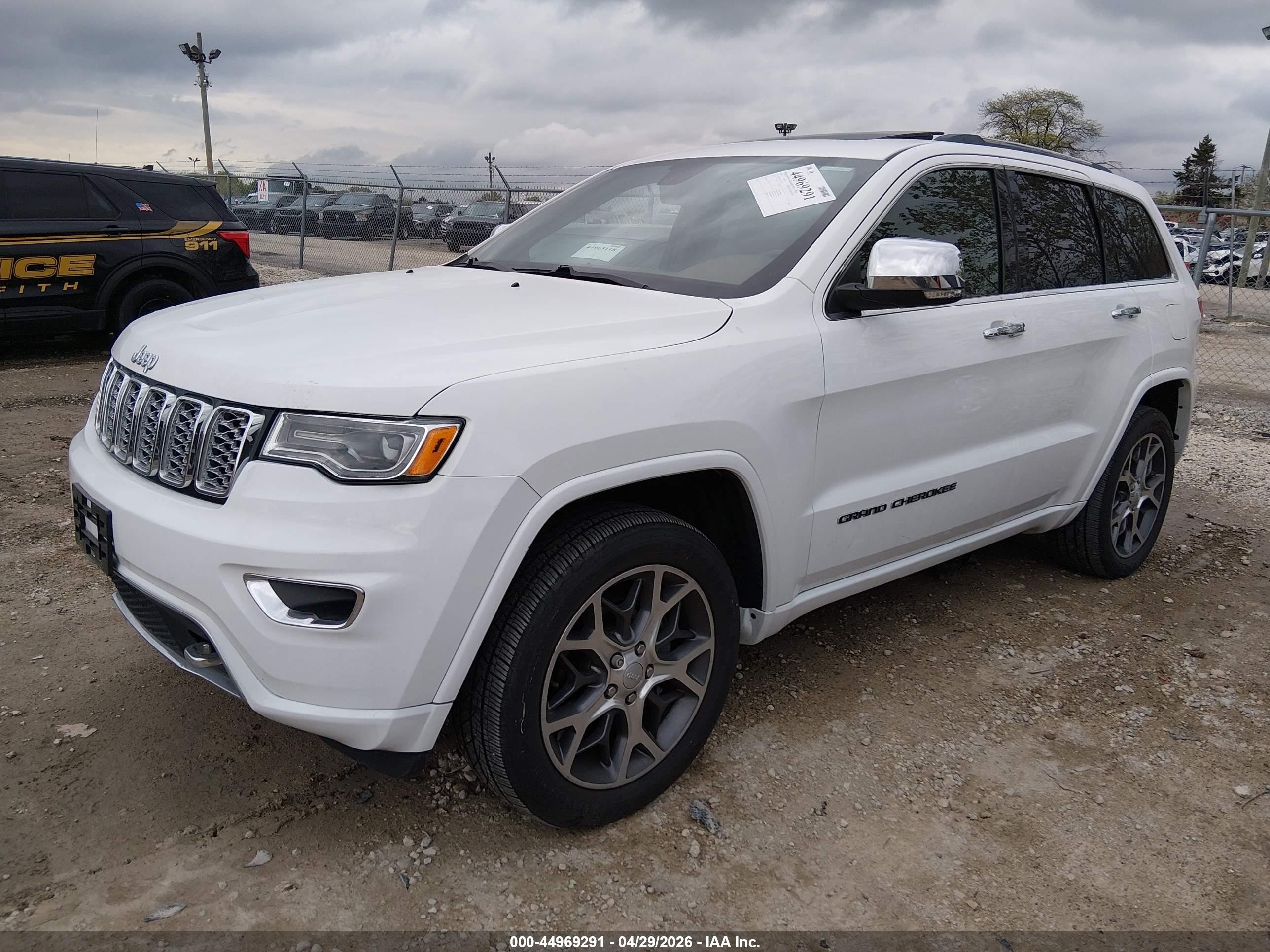 2020 Jeep Grand Cherokee Overland 4x4 White vin: 1C4RJFCG5LC174231