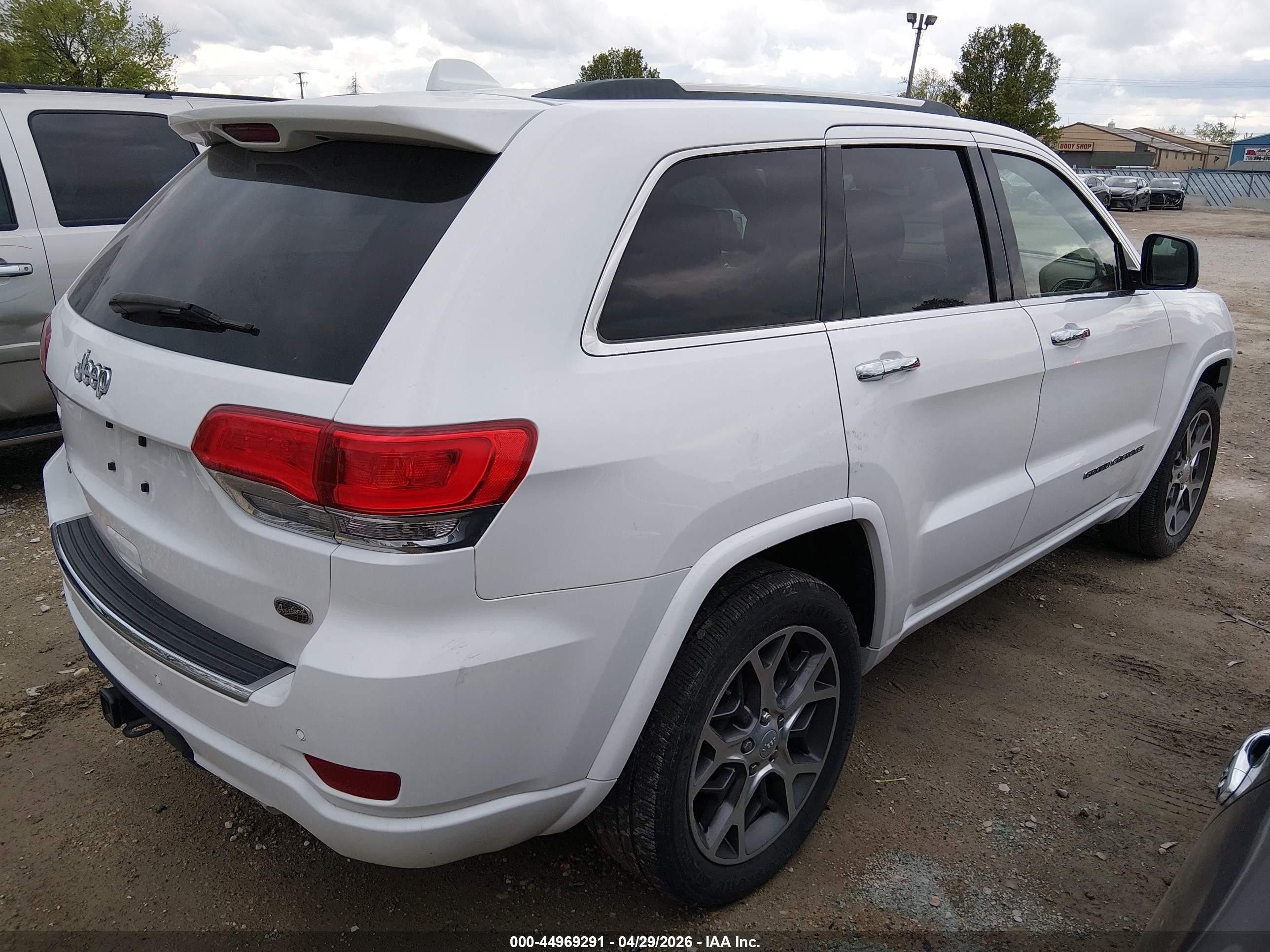 2020 Jeep Grand Cherokee Overland 4x4 White vin: 1C4RJFCG5LC174231